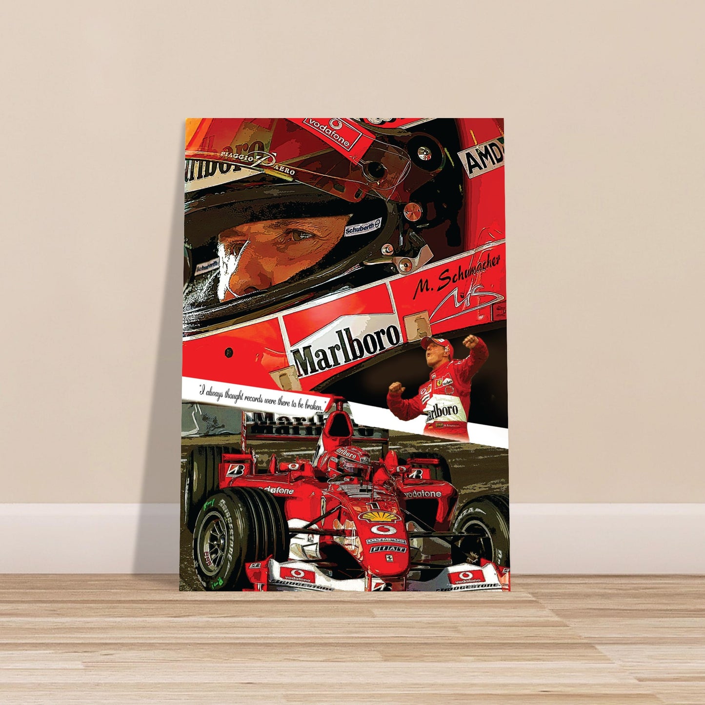 Michael Schumacher Custom Tribute Premium Semi-Glossy Paper Poster