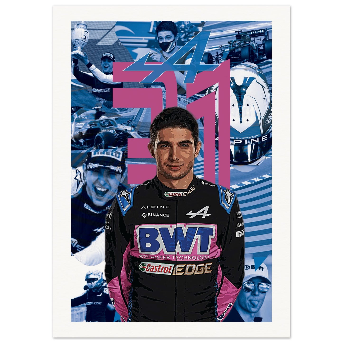 Esteban Ocon Custom Museum-Quality Matte Paper Poster