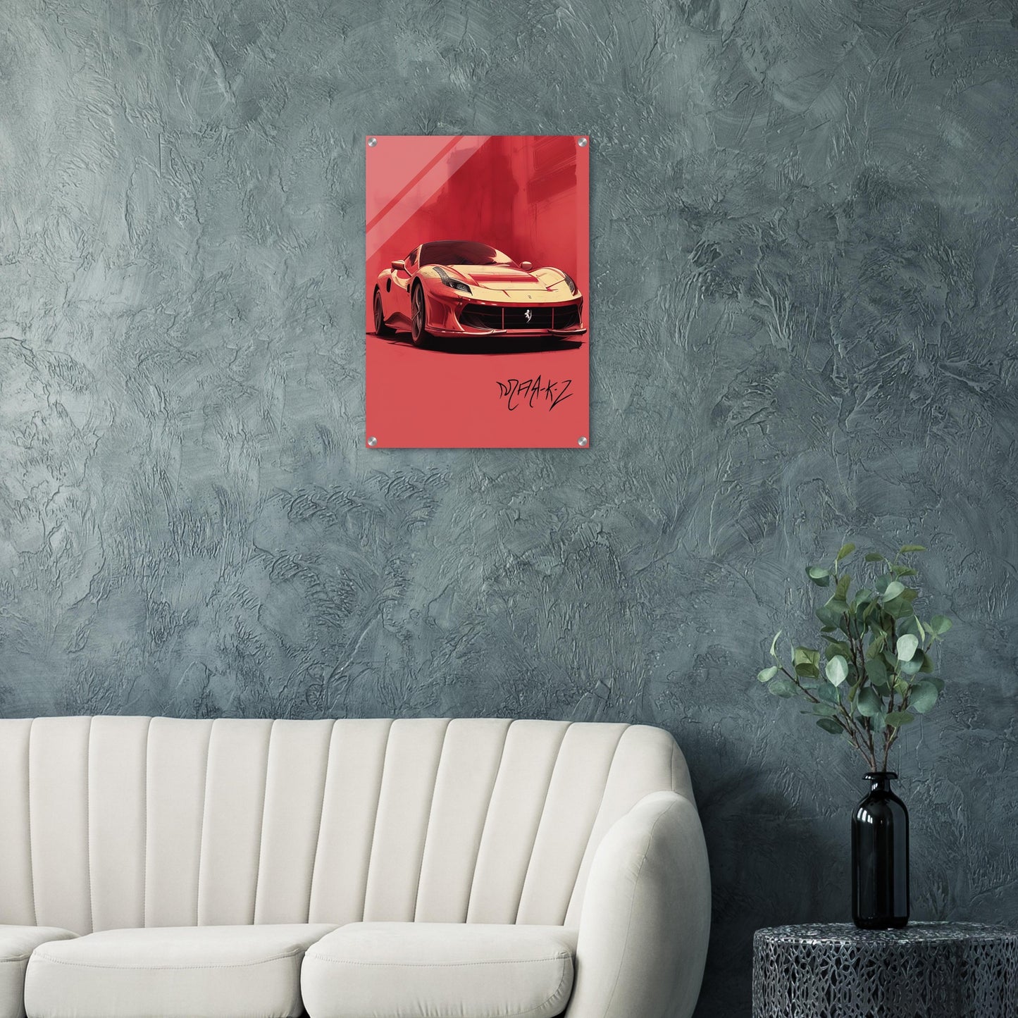 Ferrari in the Heat Acrylic Print