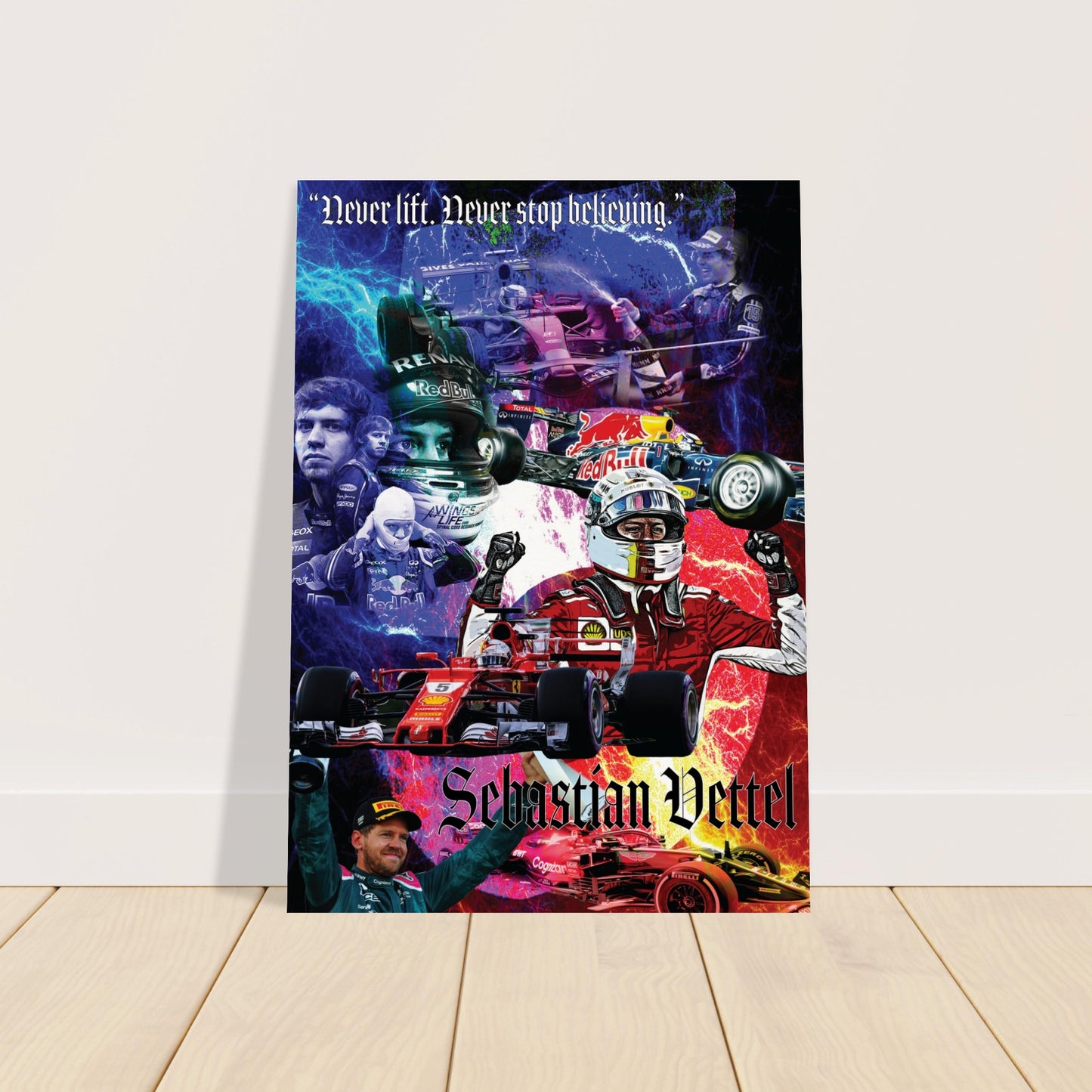 Sebastian Vettel Custom Tribute Museum-Quality Matte Paper Poster