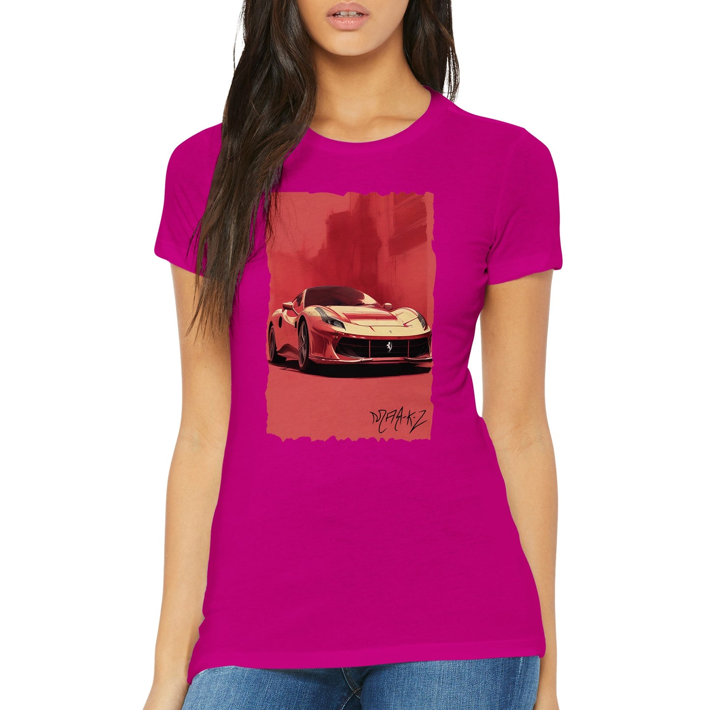 Ferrari in the Heat Premium Womens Crewneck T-shirt