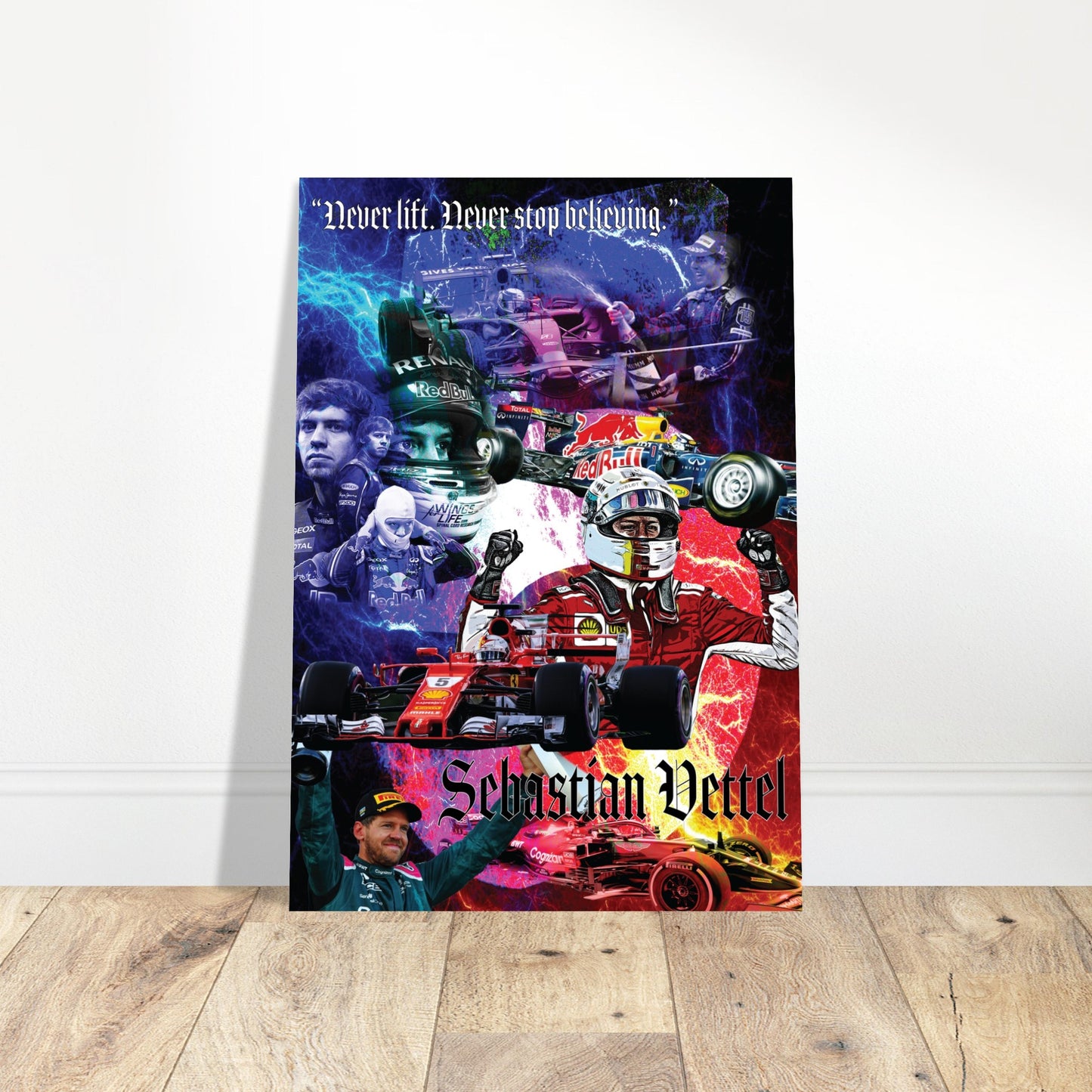 Sebastian Vettel Custom Tribute Premium Semi-Glossy Paper Poster