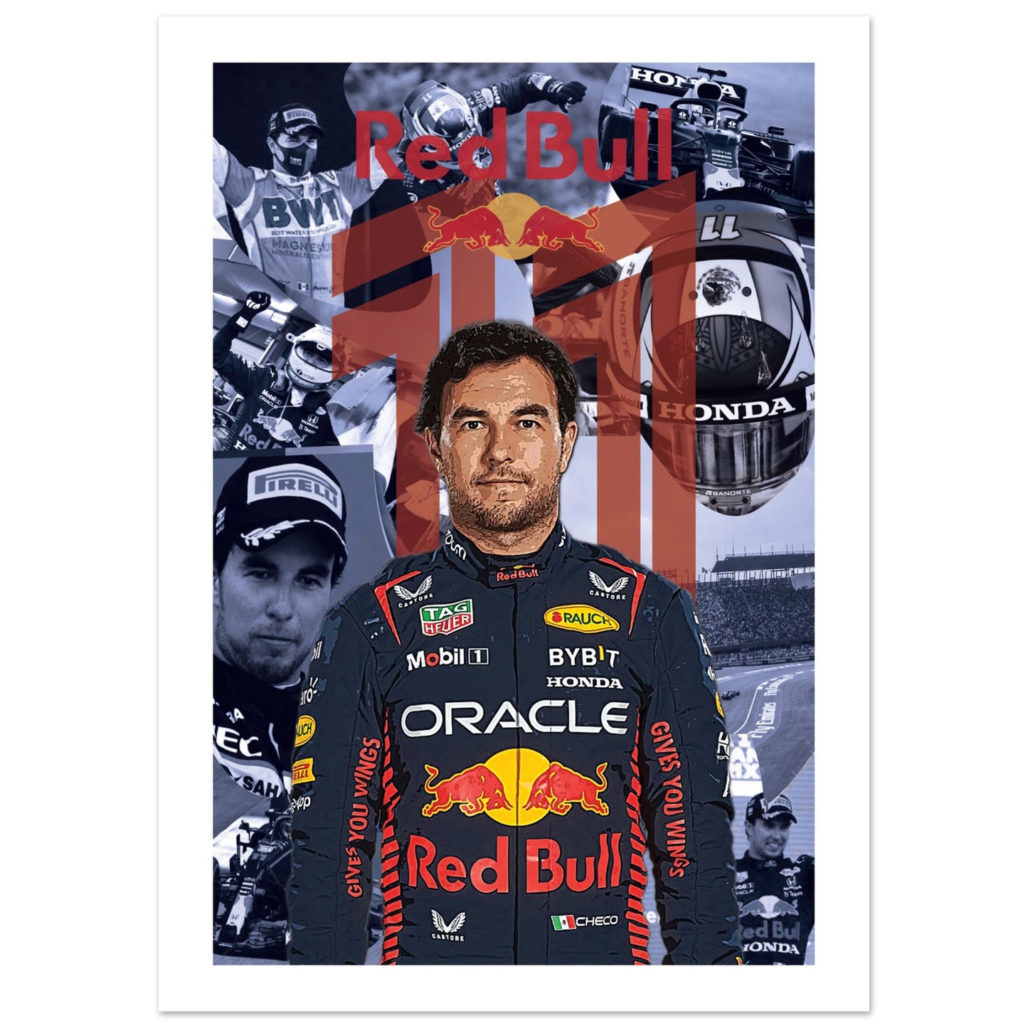 Sergio Perez Custom Classic Semi-Glossy Paper Poster