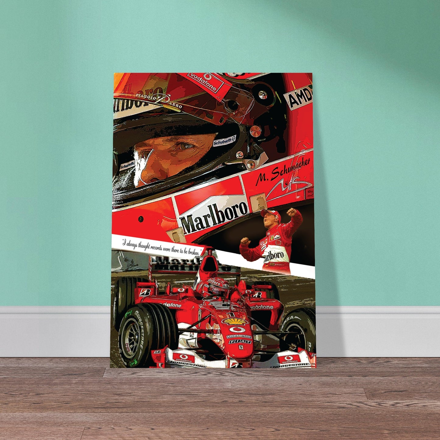 Michael Schumacher Custom Tribute Classic Semi-Glossy Paper Poster