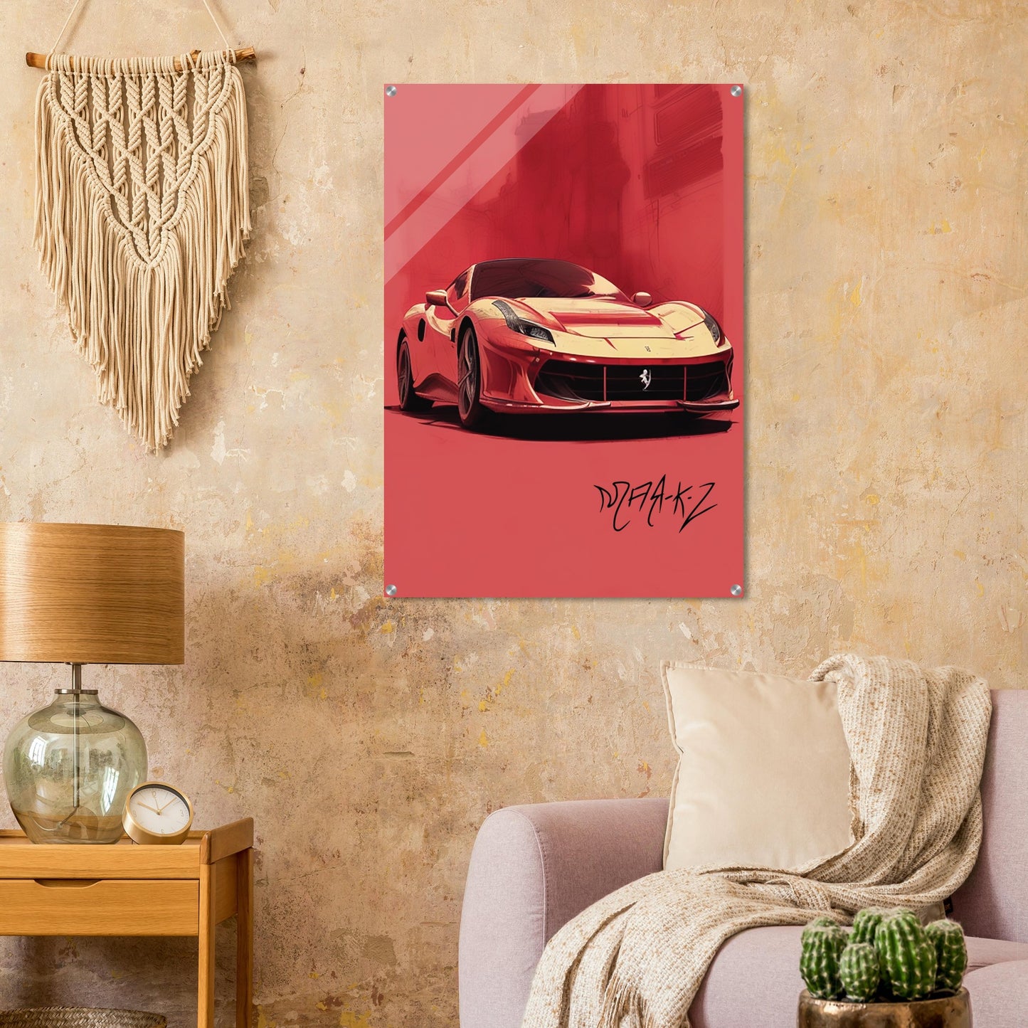 Ferrari in the Heat Acrylic Print