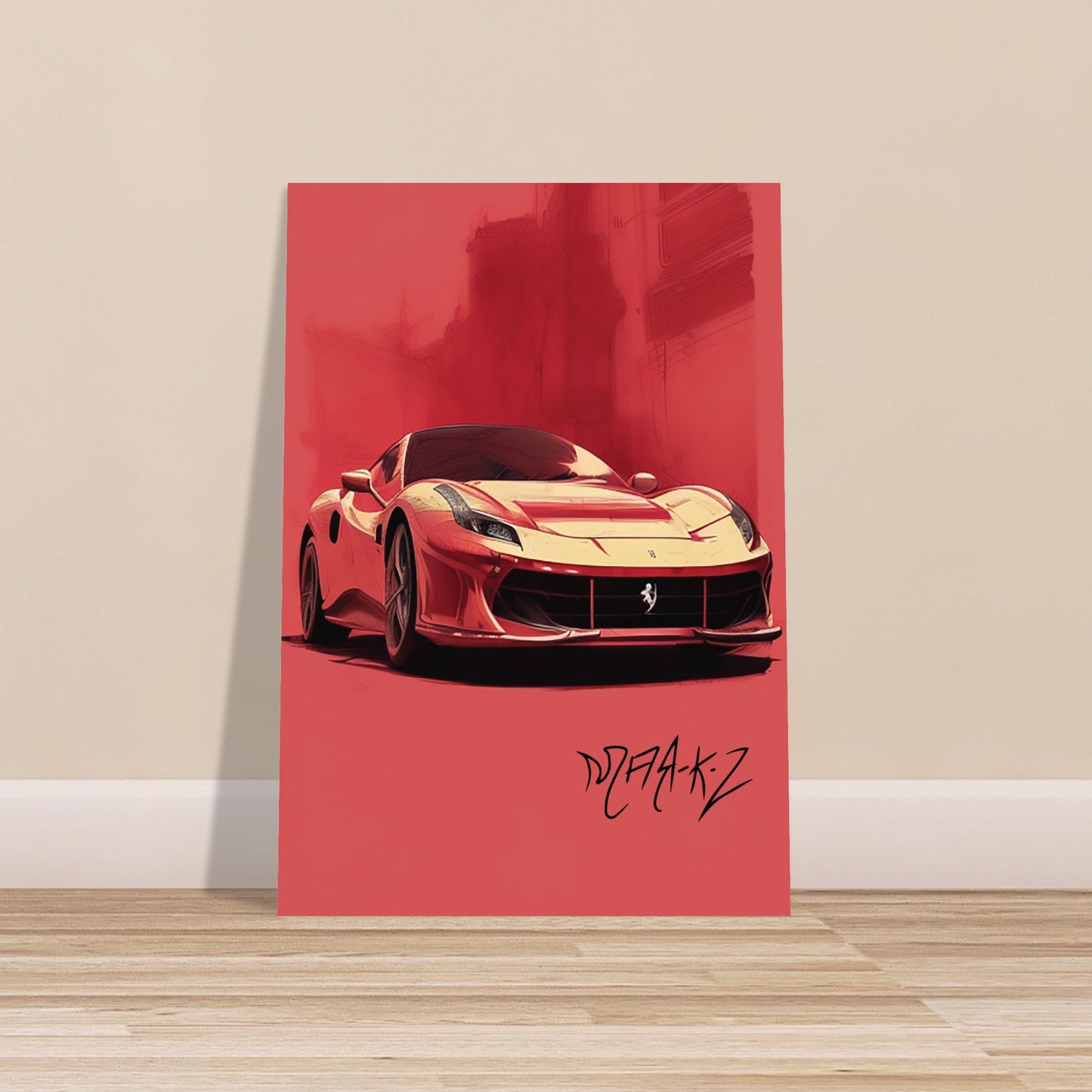 Ferrari in the Heat Classic Semi-Glossy Paper Poster