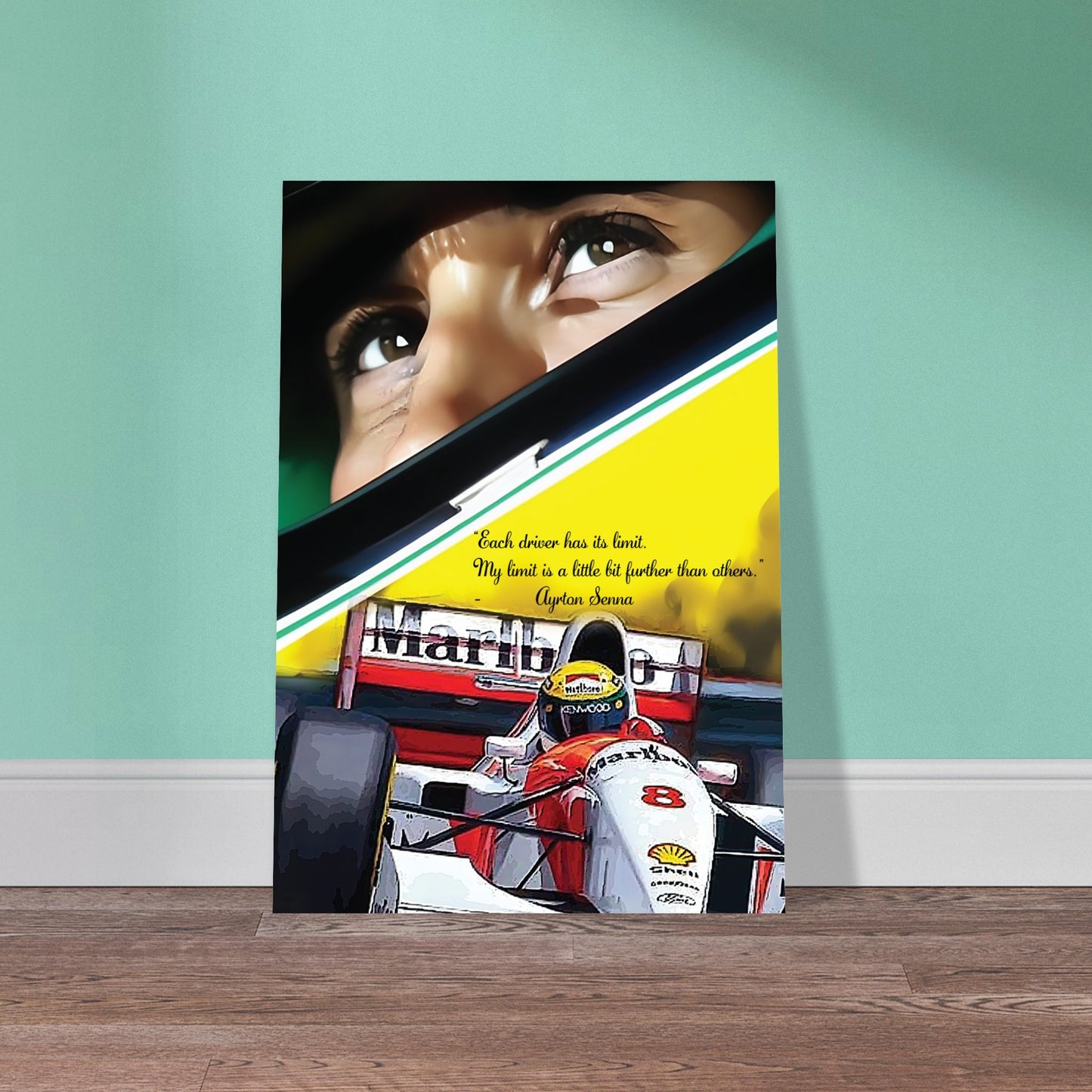 Ayrton Senna Custom Tribute Classic Semi-Glossy Paper Poster