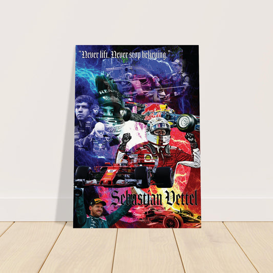 Sebastian Vettel Custom Tribute Museum-Quality Matte Paper Poster