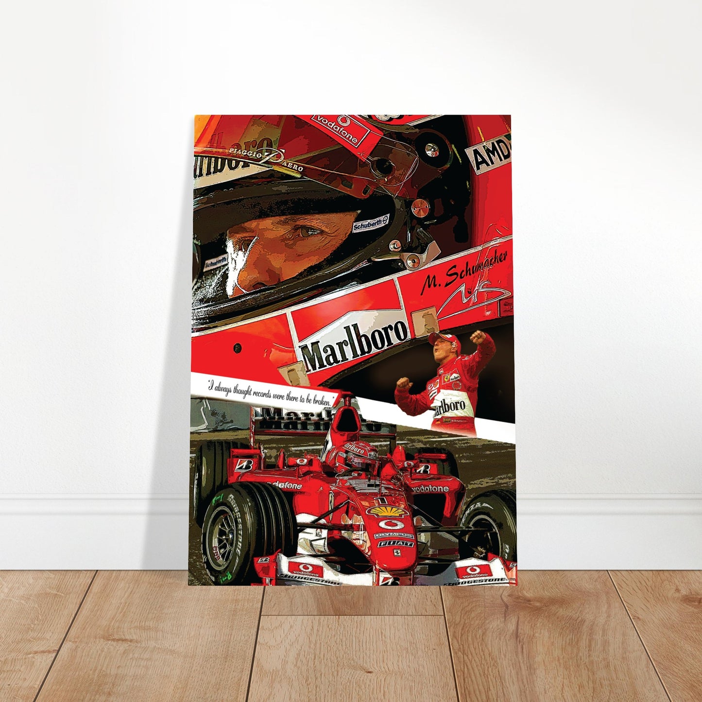 Michael Schumacher Custom Tribute Classic Semi-Glossy Paper Poster