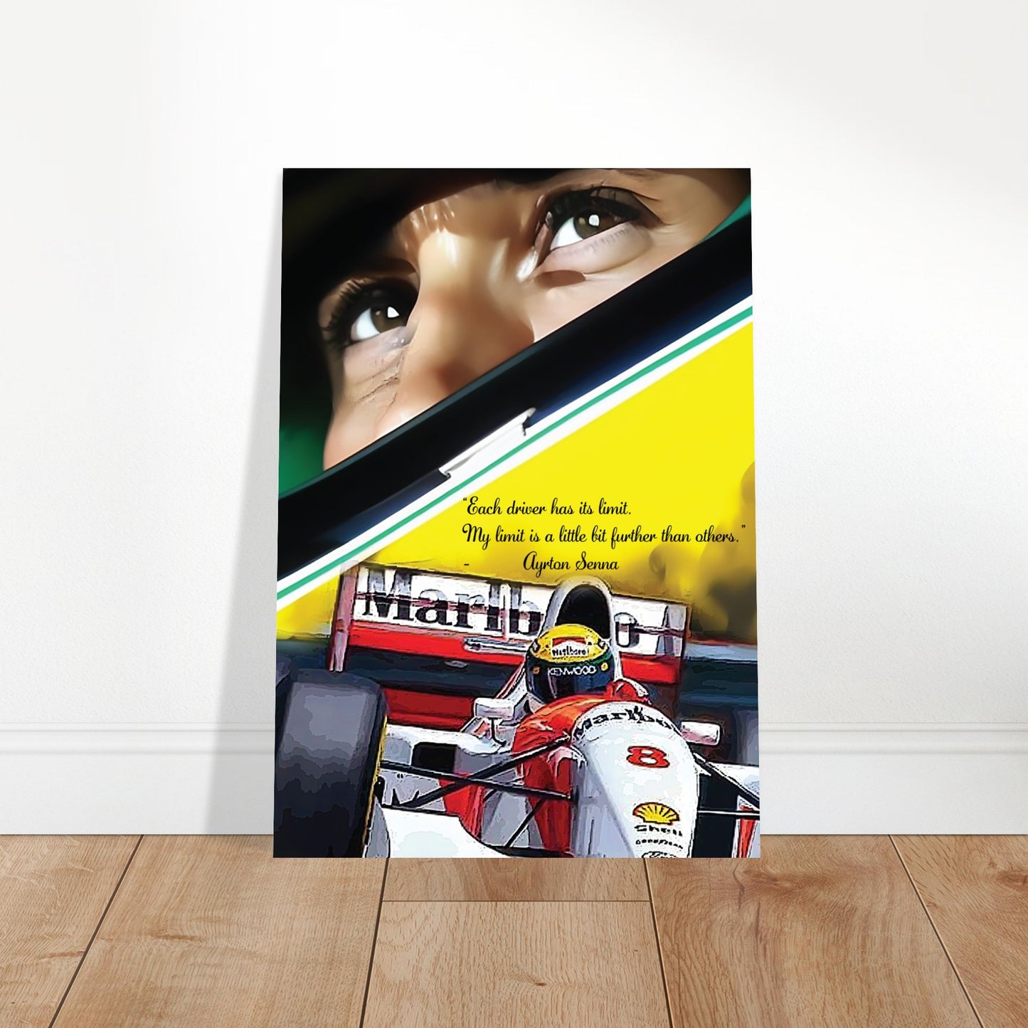 Ayrton Senna Custom Tribute Classic Semi-Glossy Paper Poster