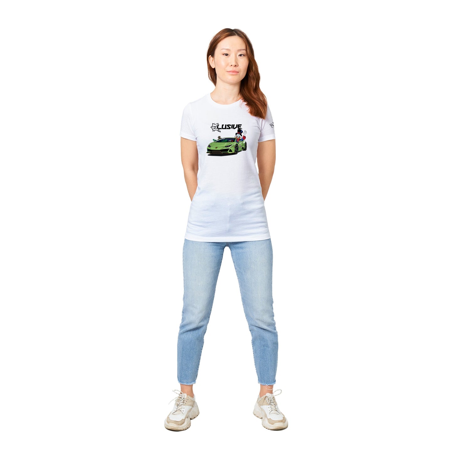 Lambo Scrooge Premium Womens Crewneck T-shirt