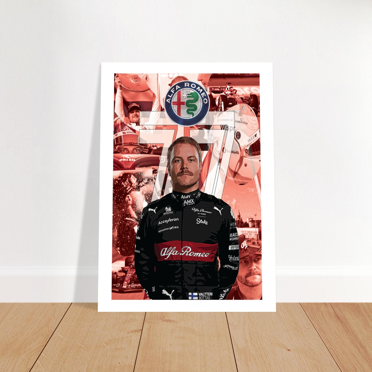 Valtteri Bottas Custom Premium Semi-Glossy Paper Poster