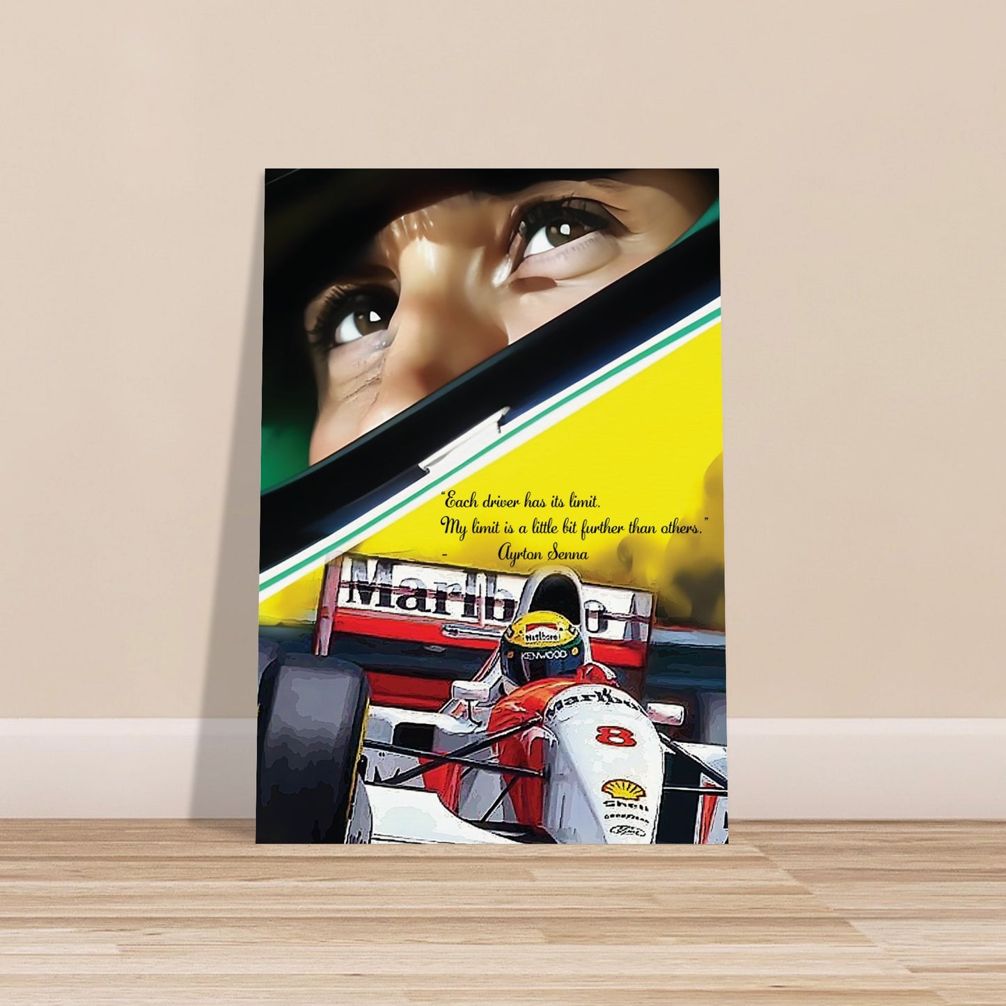 Ayrton Senna Custom Tribute Museum-Quality Matte Paper Poster