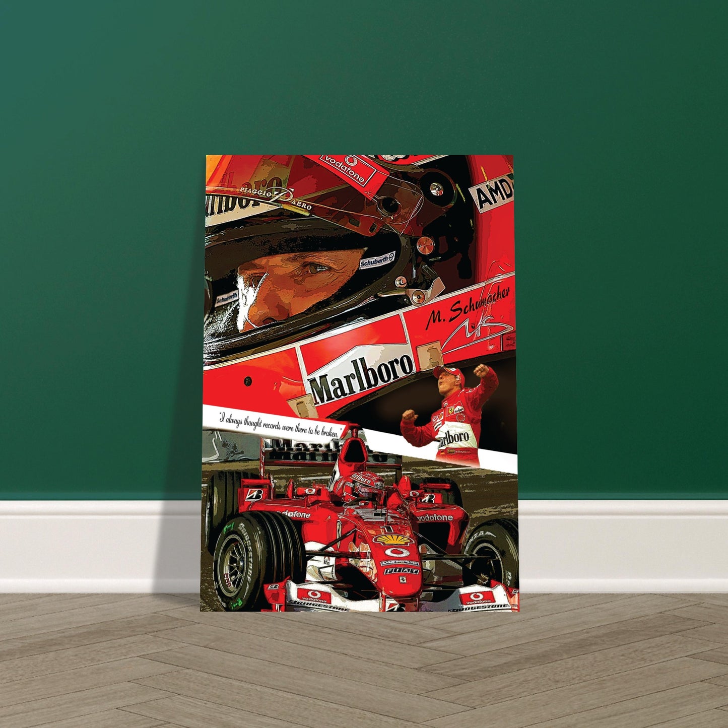 Michael Schumacher Custom Tribute Premium Semi-Glossy Paper Poster