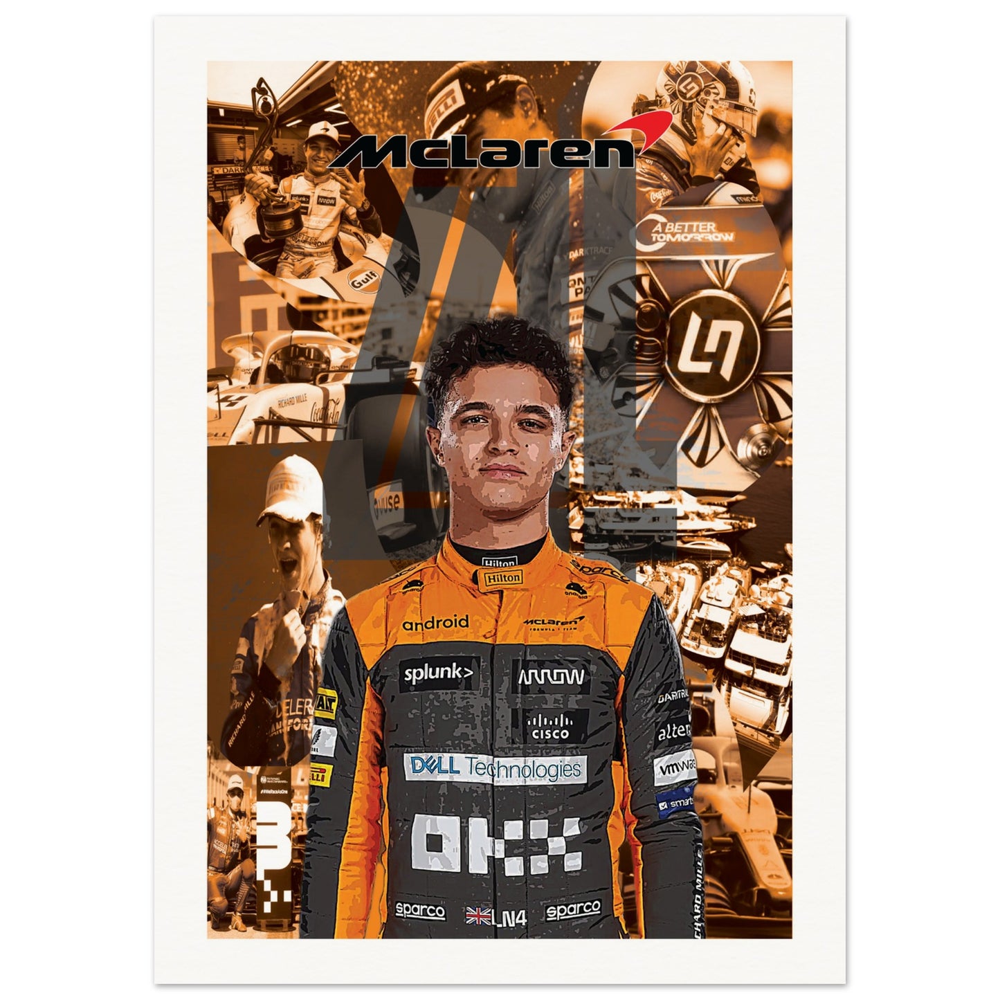 Lando Norris Custom Museum-Quality Matte Paper Poster