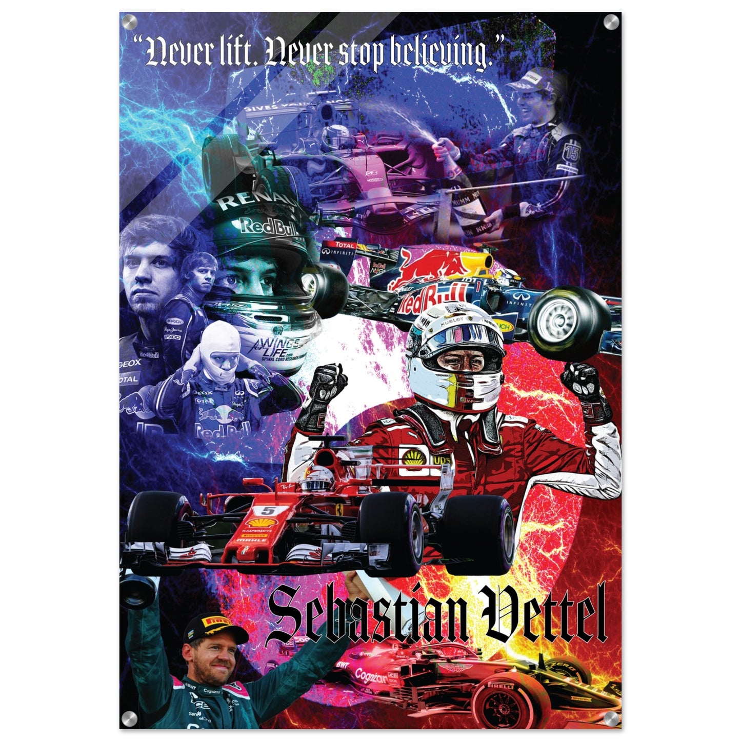 Sebastian Vettel Custom Tribute Acrylic Print