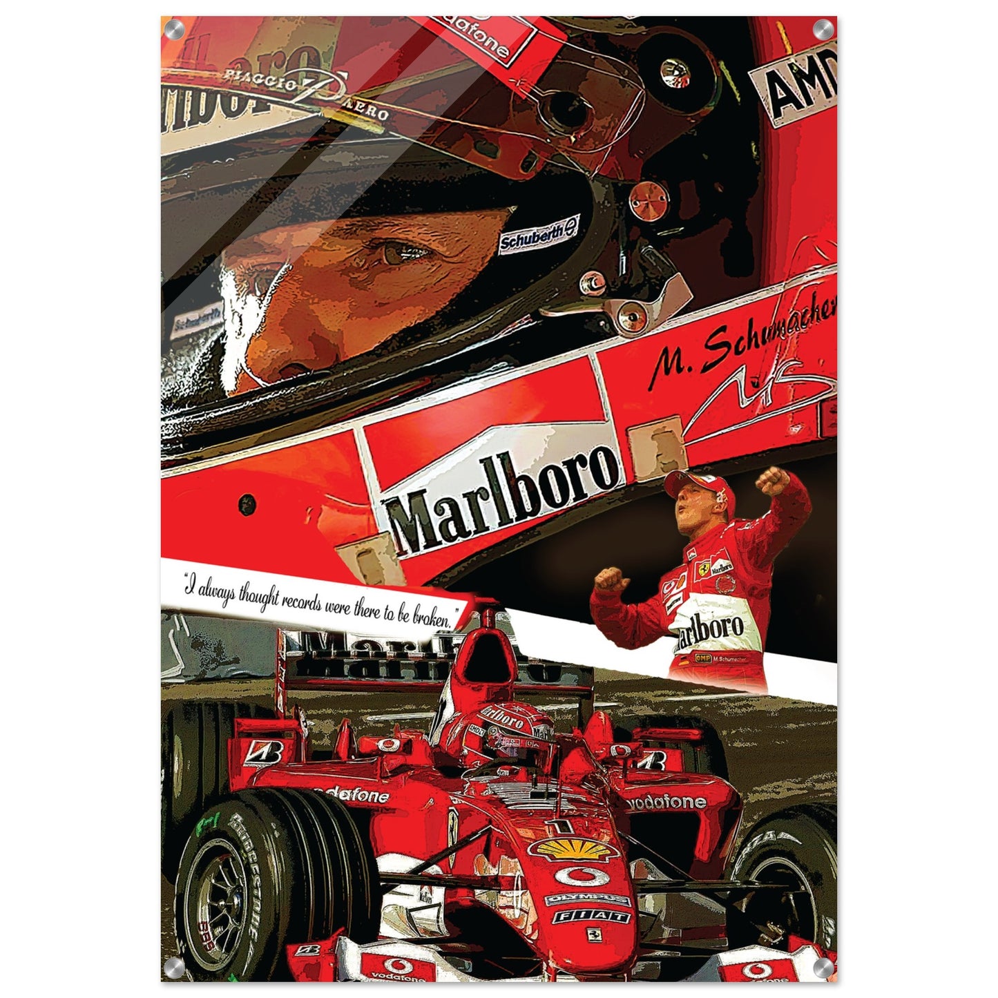 Michael Schumacher Custom Tribute Acrylic Print