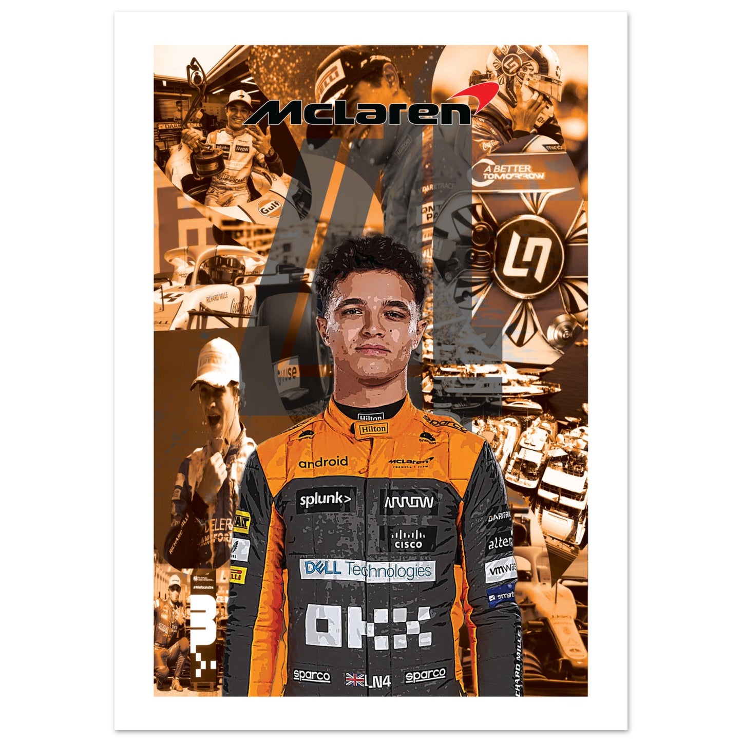 Lando Norris Custom Premium Semi-Glossy Paper Poster