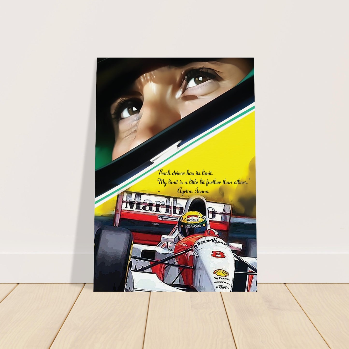 Ayrton Senna Custom Tribute Museum-Quality Matte Paper Poster