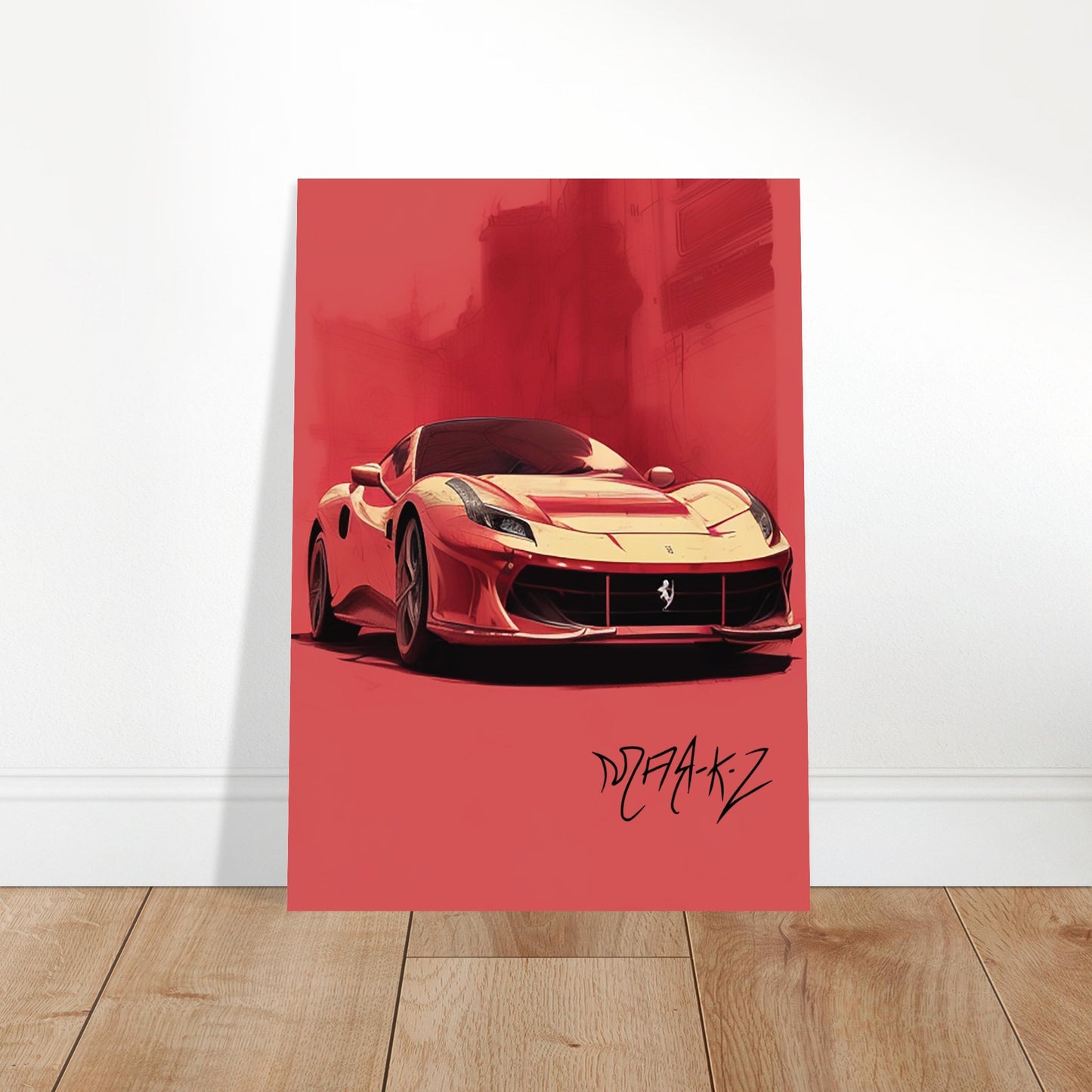 Ferrari in the Heat Classic Semi-Glossy Paper Poster