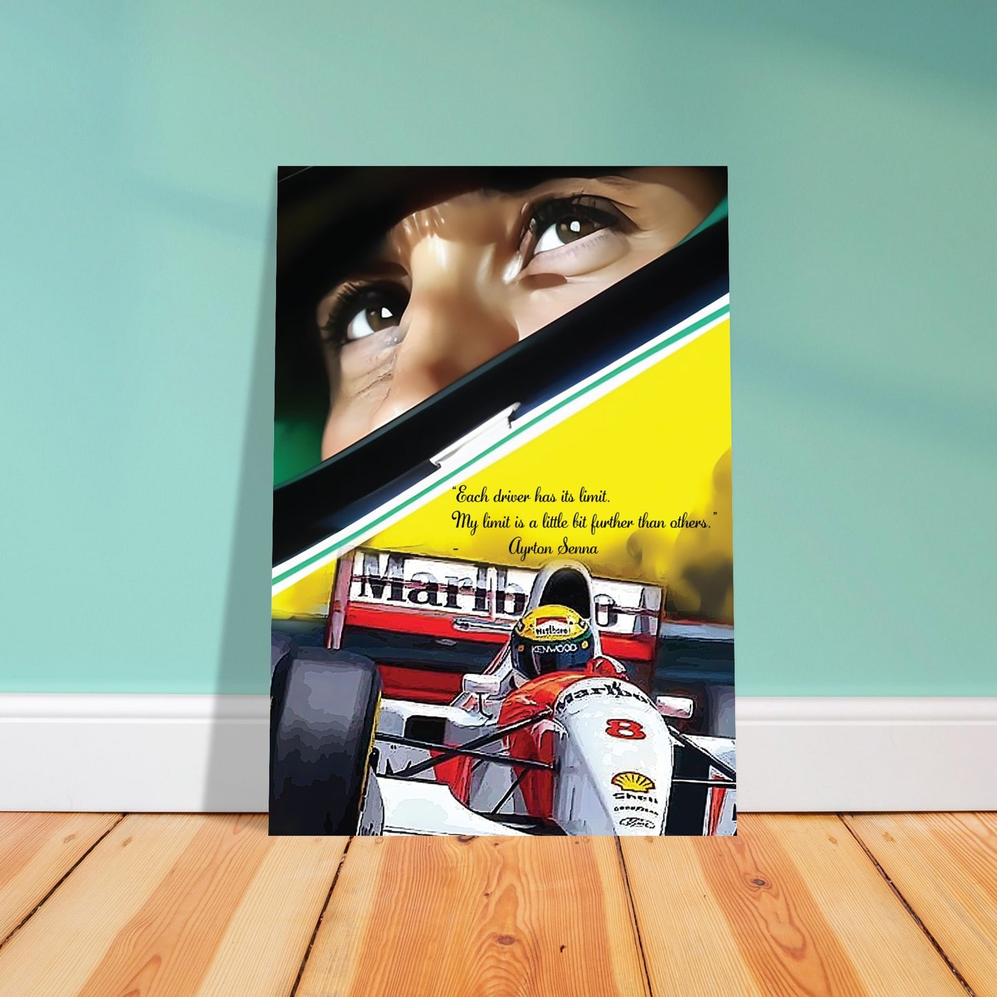 Ayrton Senna Custom Tribute Premium Semi-Glossy Paper Poster