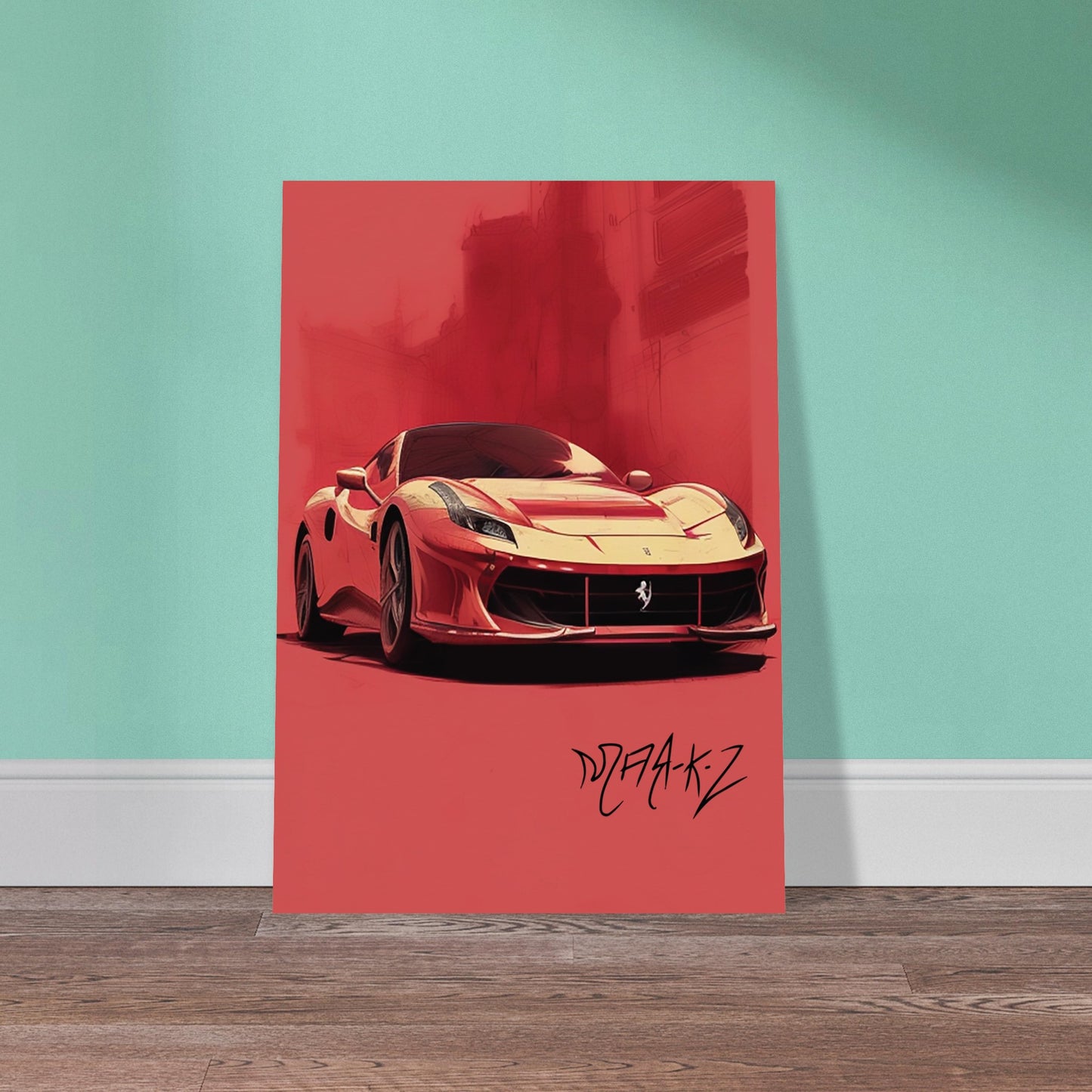 Ferrari in the Heat Museum-Quality Matte Paper Poster