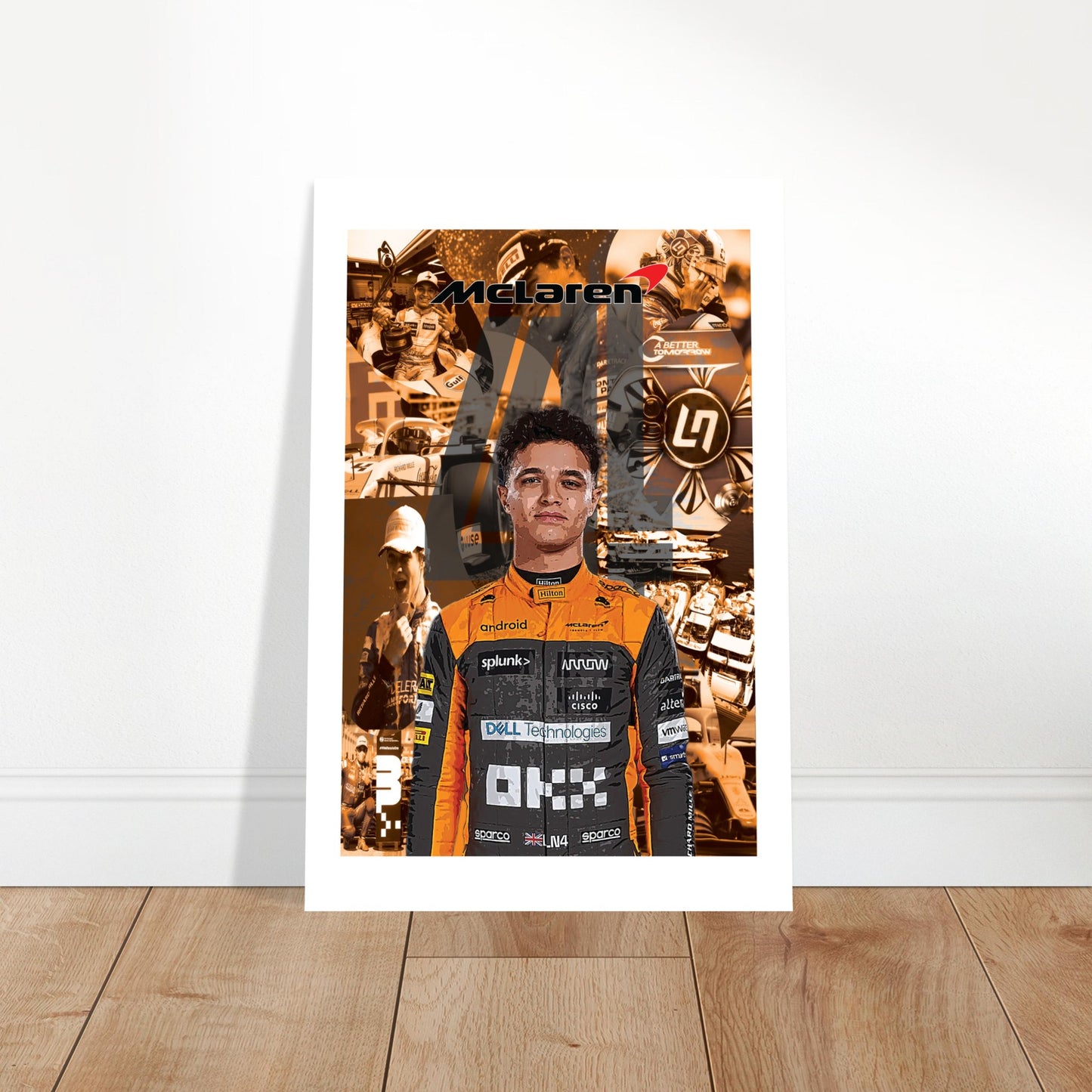 Lando Norris Custom Classic Semi-Glossy Paper Poster