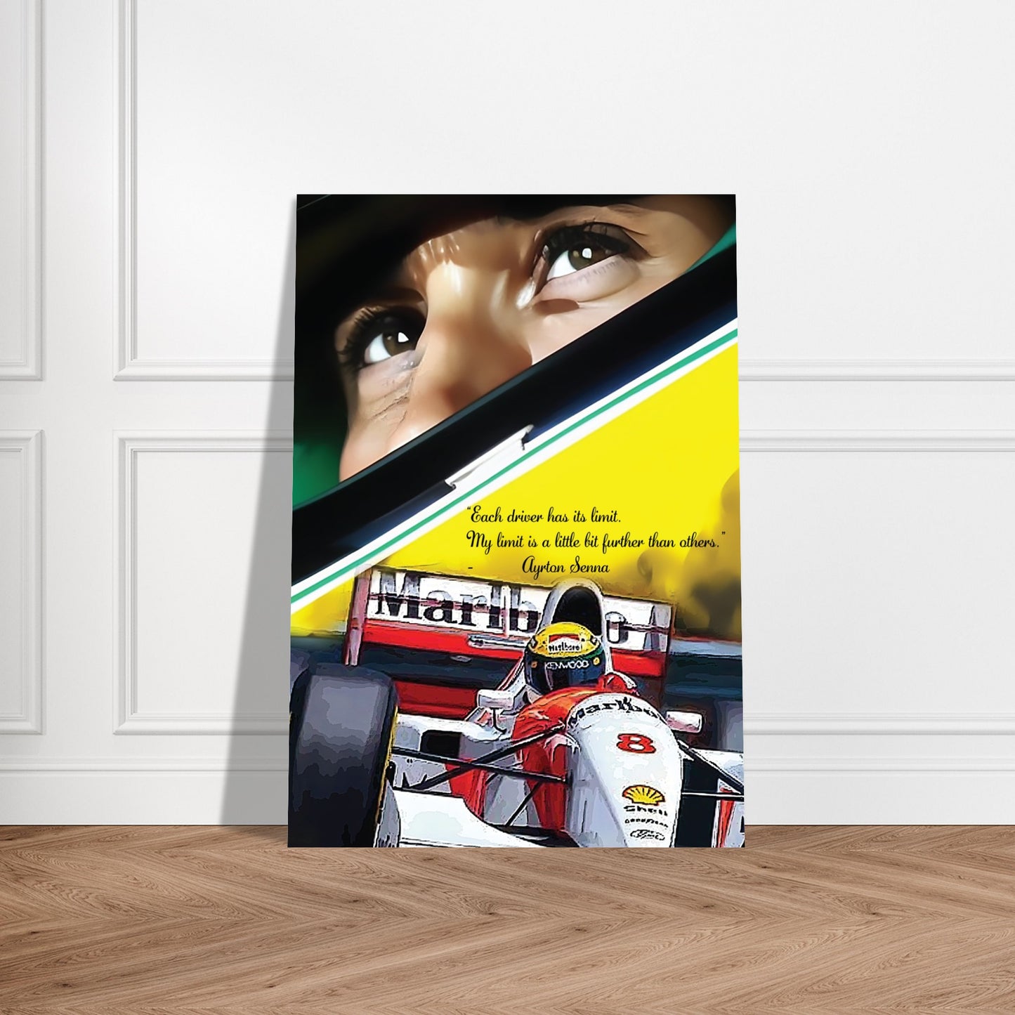 Ayrton Senna Custom Tribute Premium Semi-Glossy Paper Poster