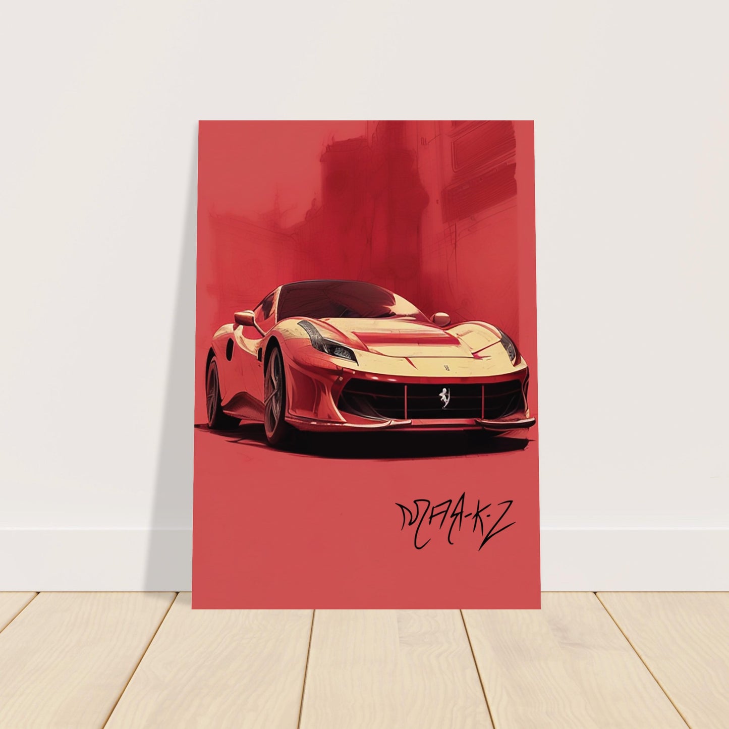 Ferrari in the Heat Museum-Quality Matte Paper Poster