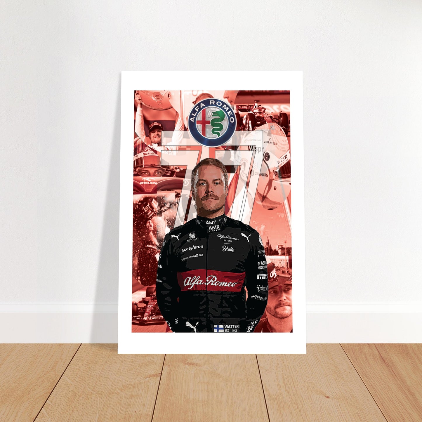 Valtteri Bottas Custom Premium Semi-Glossy Paper Poster