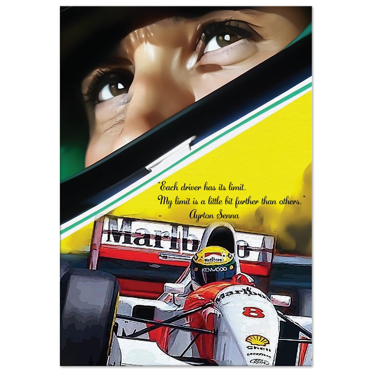 Ayrton Senna Custom Tribute Canvas