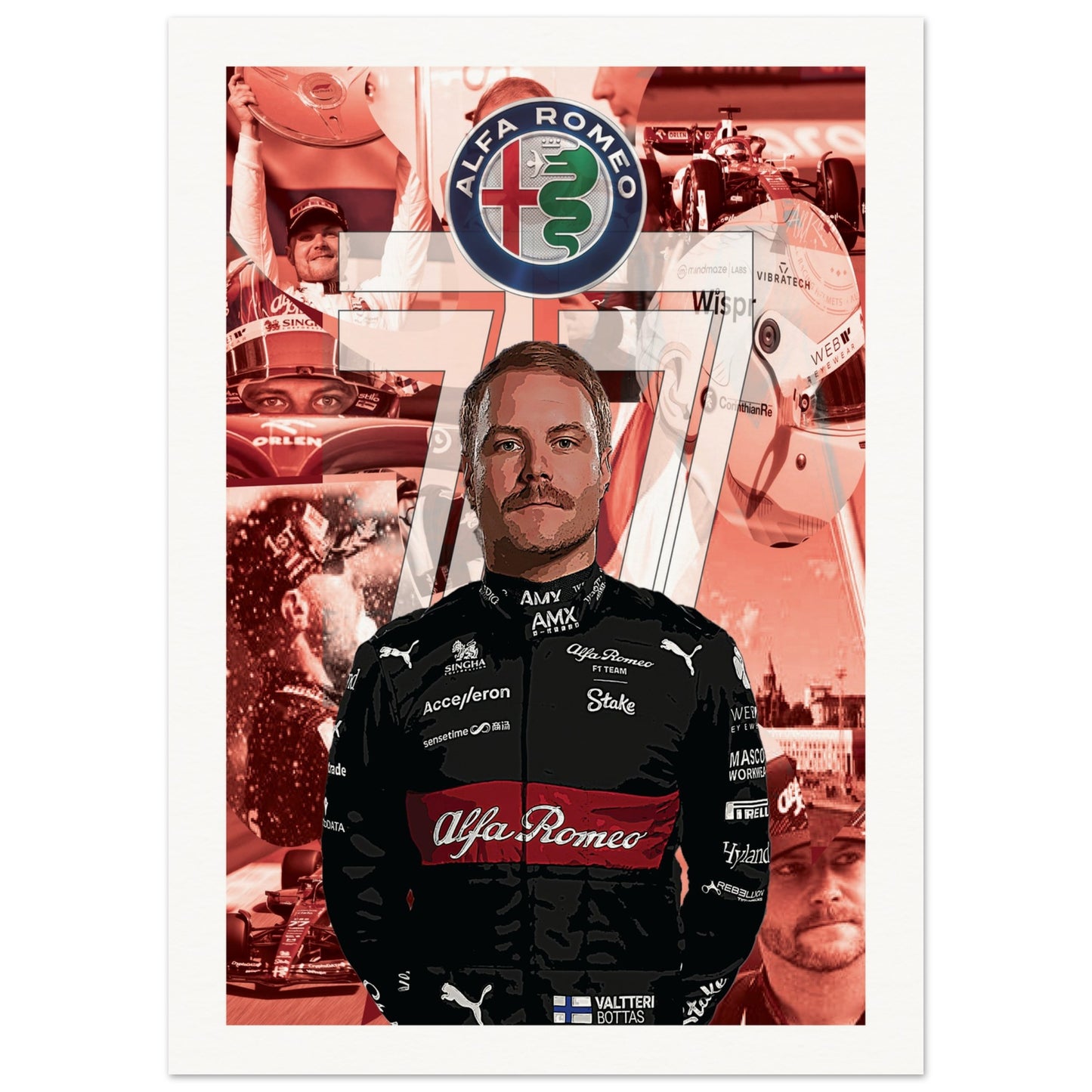 Valtteri Bottas Custom Museum-Quality Matte Paper Poster