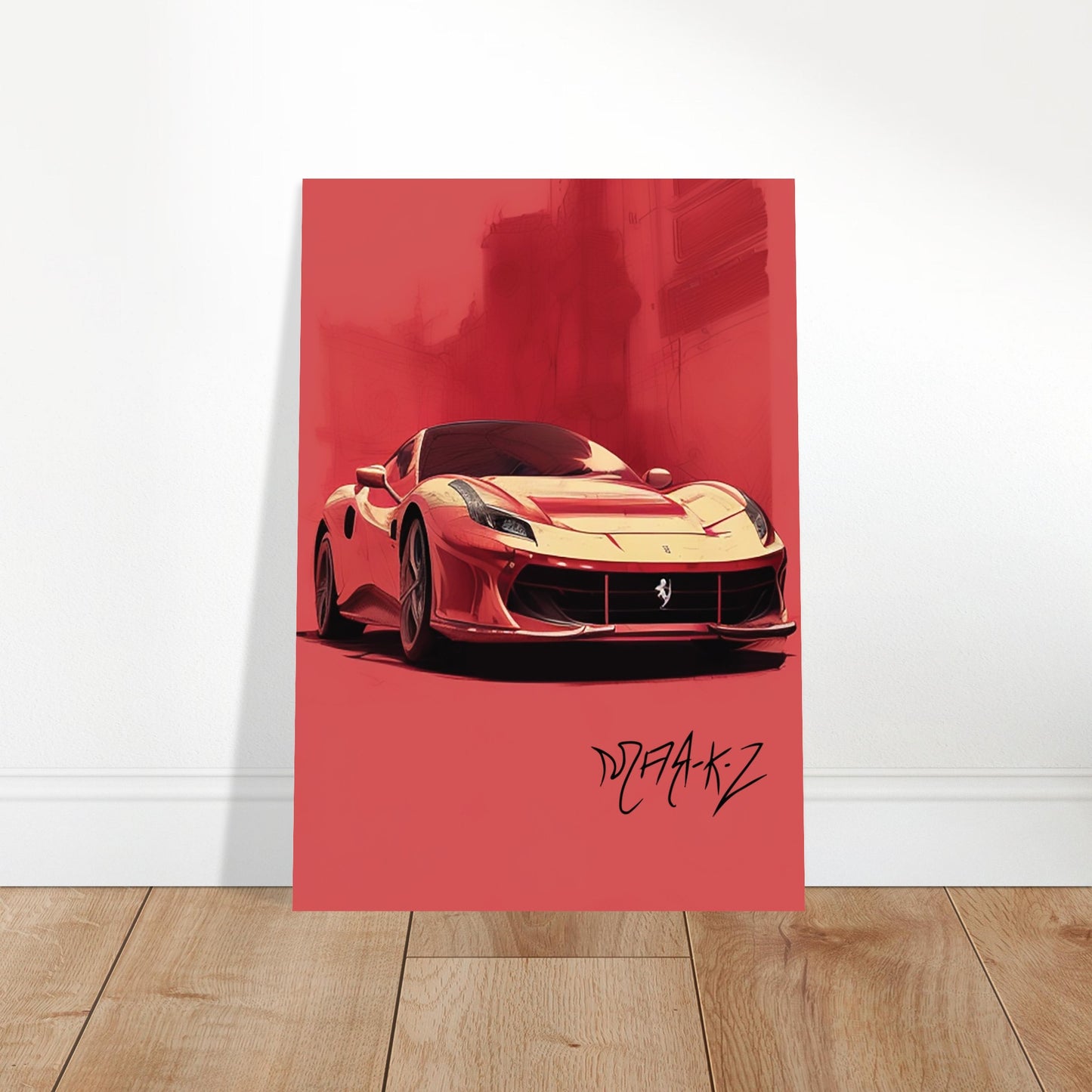 Ferrari in the Heat Classic Semi-Glossy Paper Poster