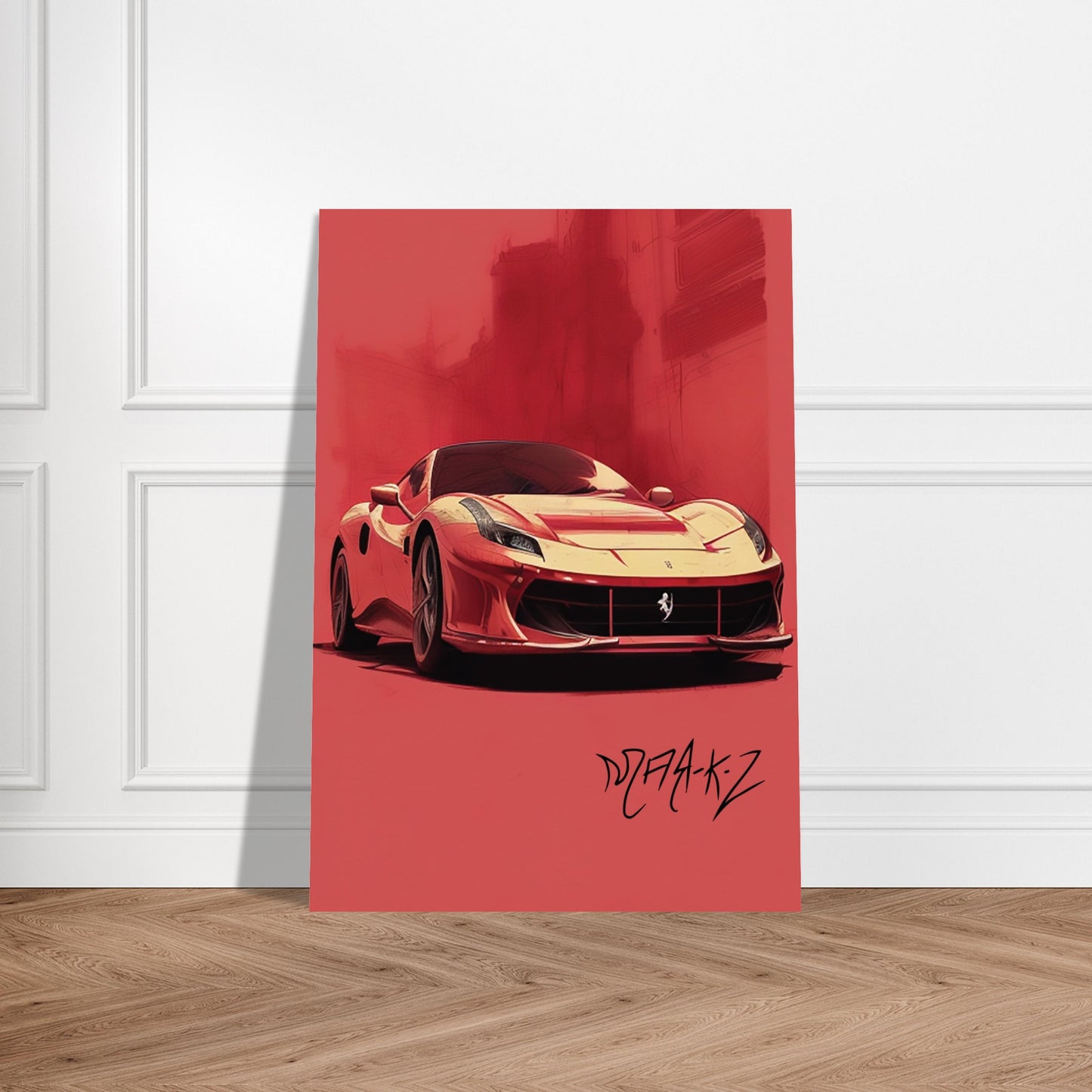 Ferrari in the Heat Museum-Quality Matte Paper Poster