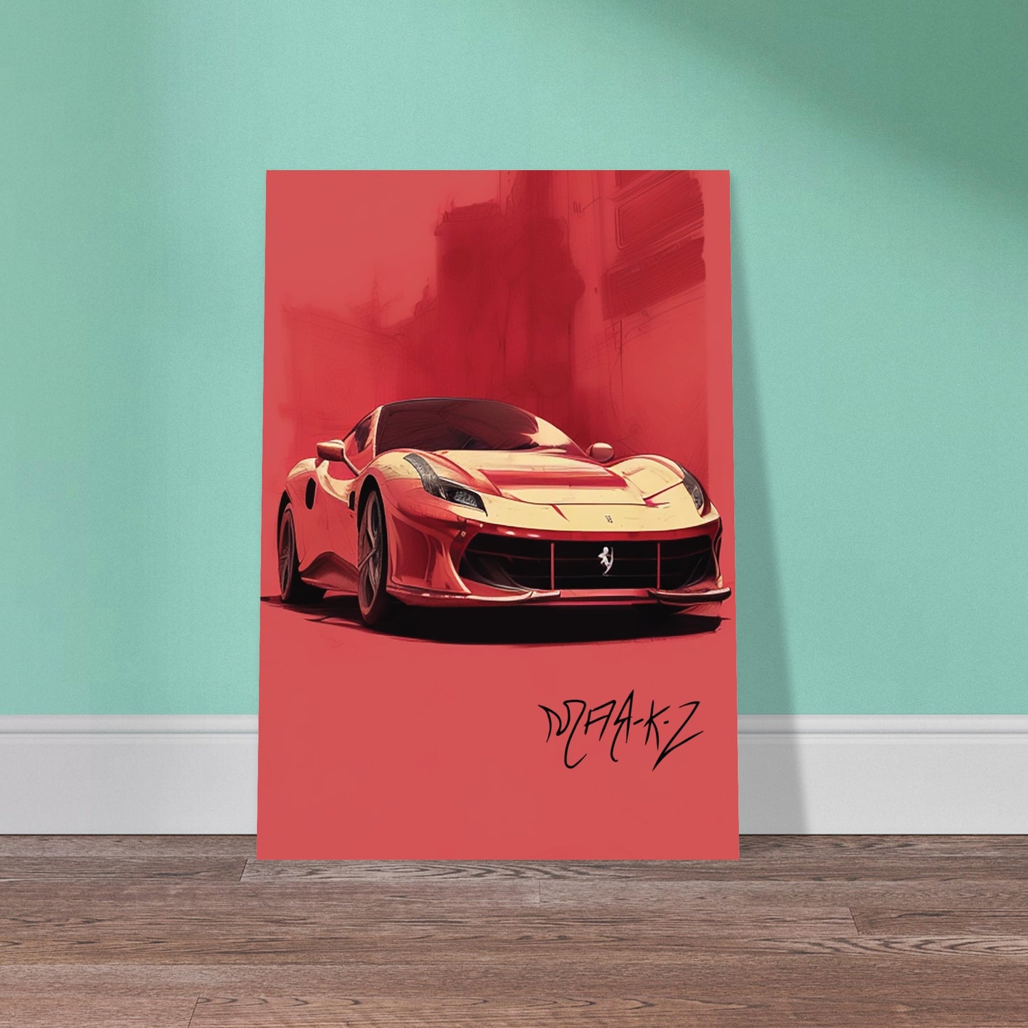 Ferrari in the Heat Classic Semi-Glossy Paper Poster