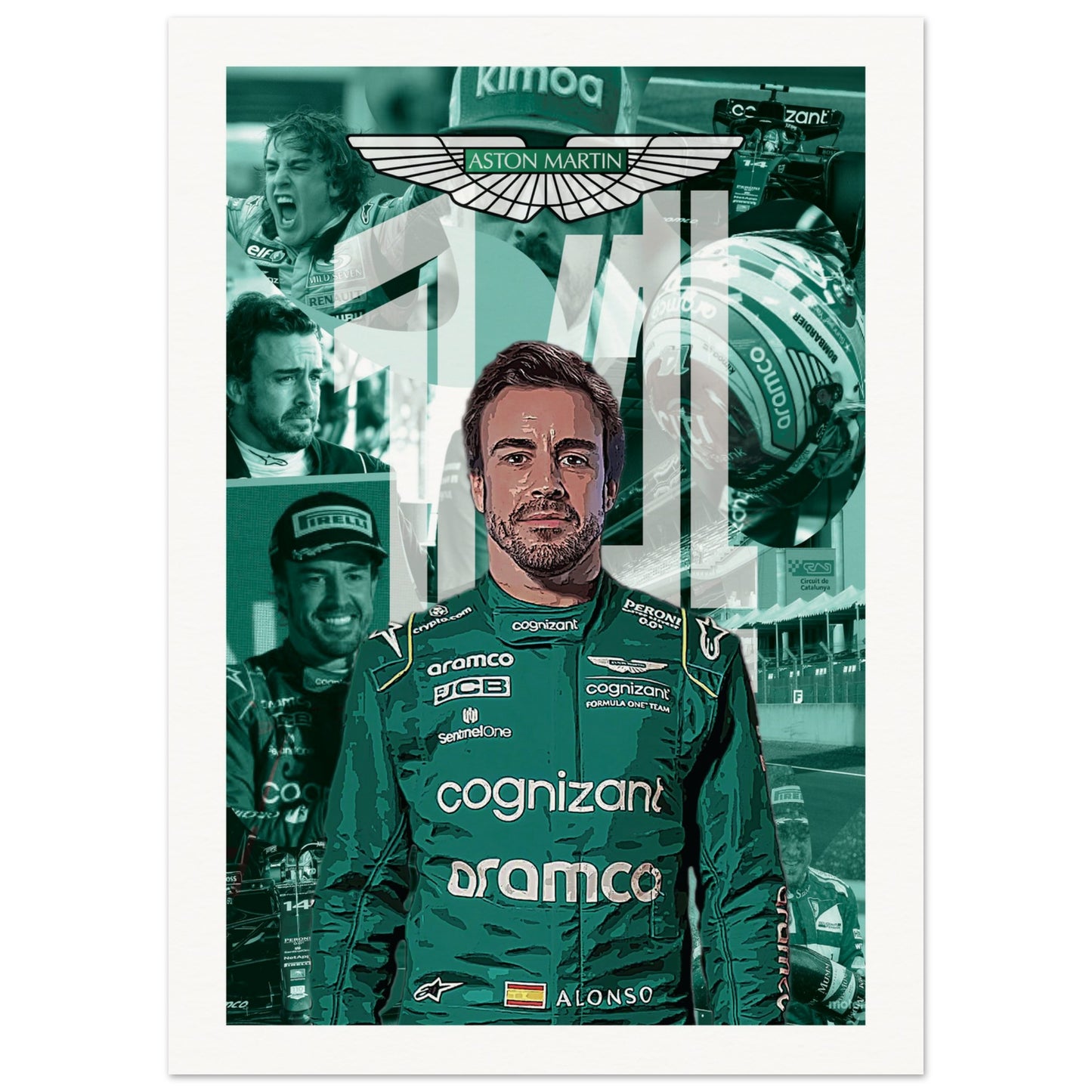 Fernando Alonso Custom Museum-Quality Matte Paper Poster