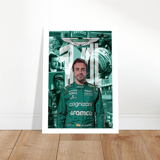 Fernando Alonso Custom Classic Semi-Glossy Paper Poster