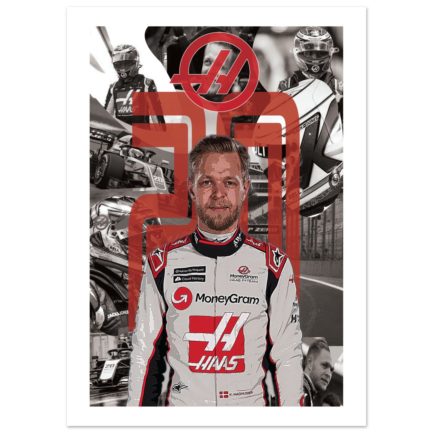 Kevin Magnussen Custom Premium Semi-Glossy Paper Poster