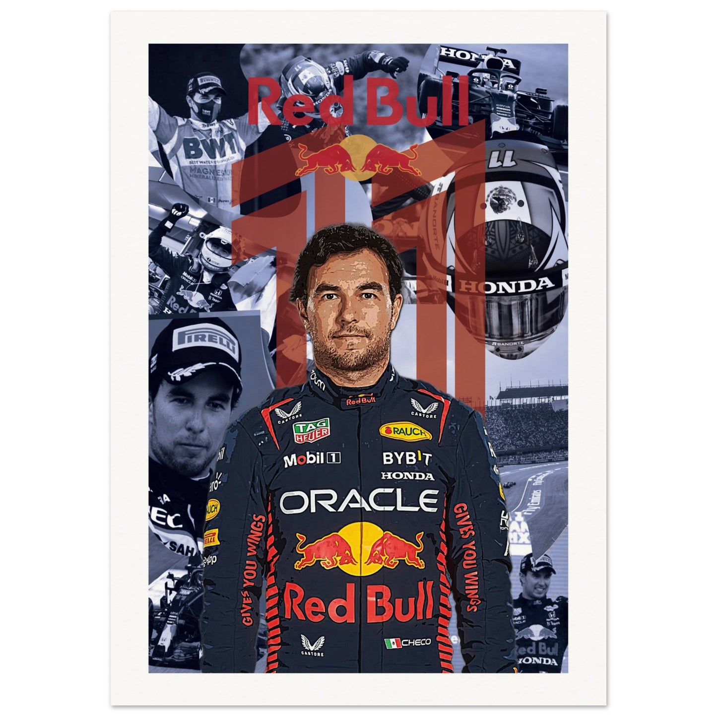 Sergio Perez Custom Museum-Quality Matte Paper Poster