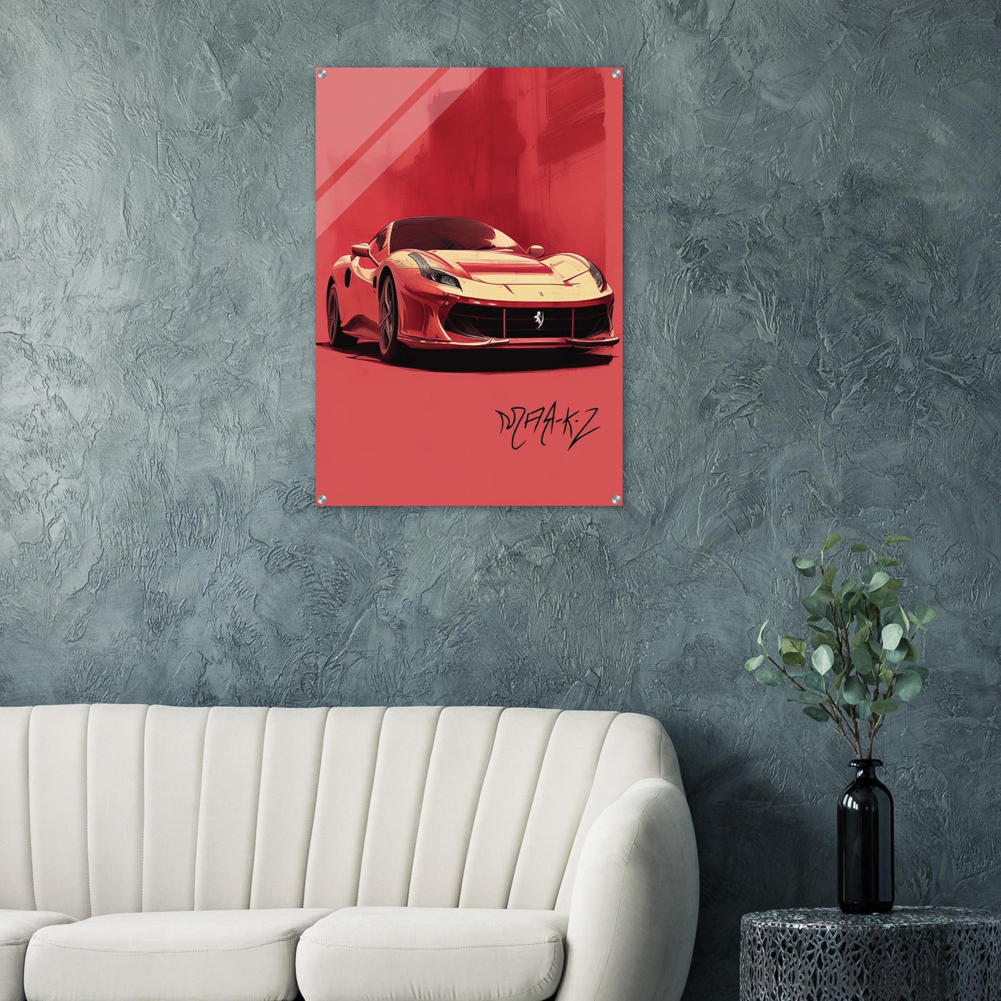 Ferrari in the Heat Acrylic Print