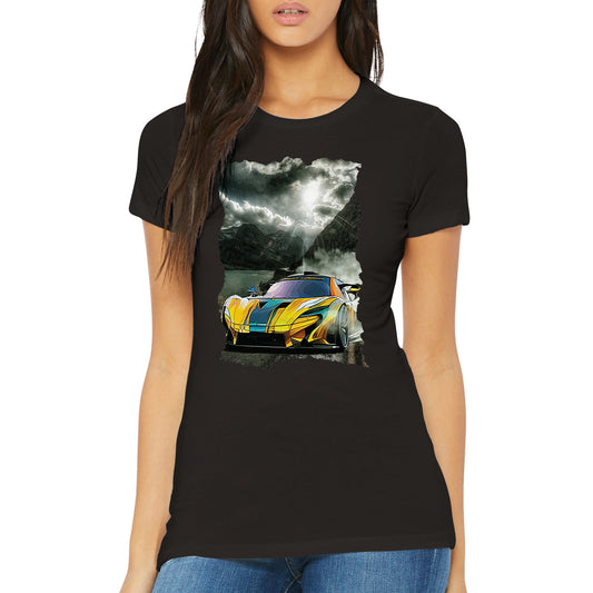 Mountain Smoke Premium Womens Crewneck T-shirt