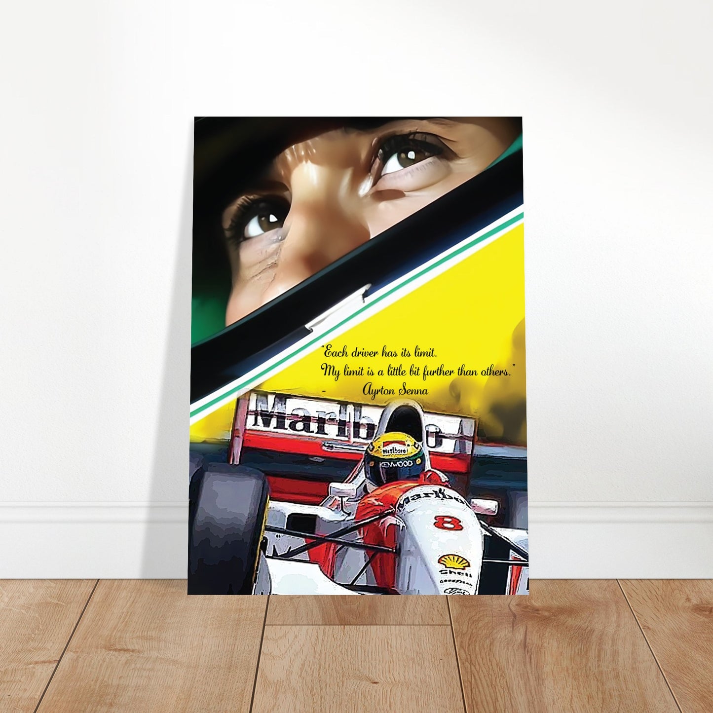 Ayrton Senna Custom Tribute Classic Semi-Glossy Paper Poster