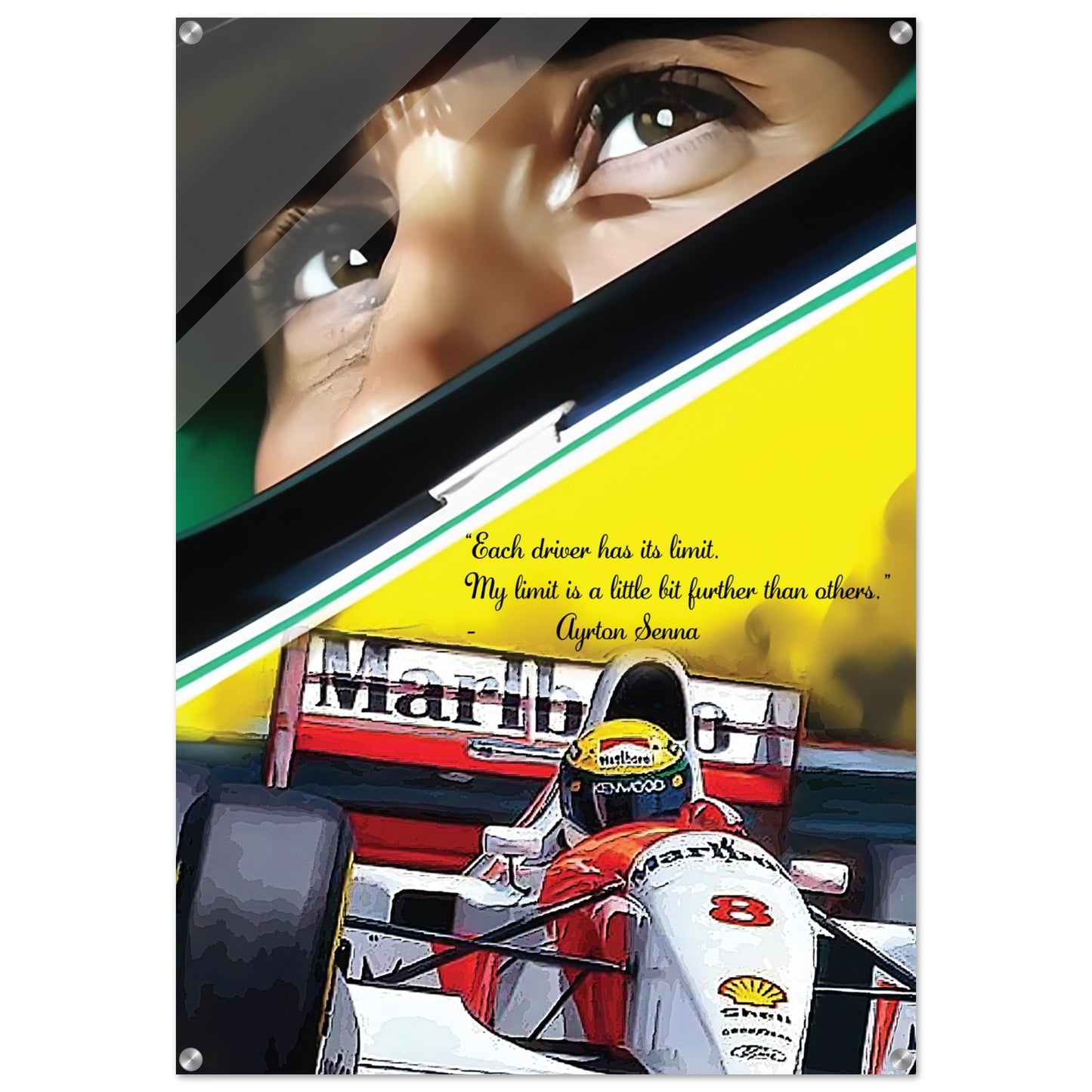 Ayrton Senna Custom Tribute Acrylic Print