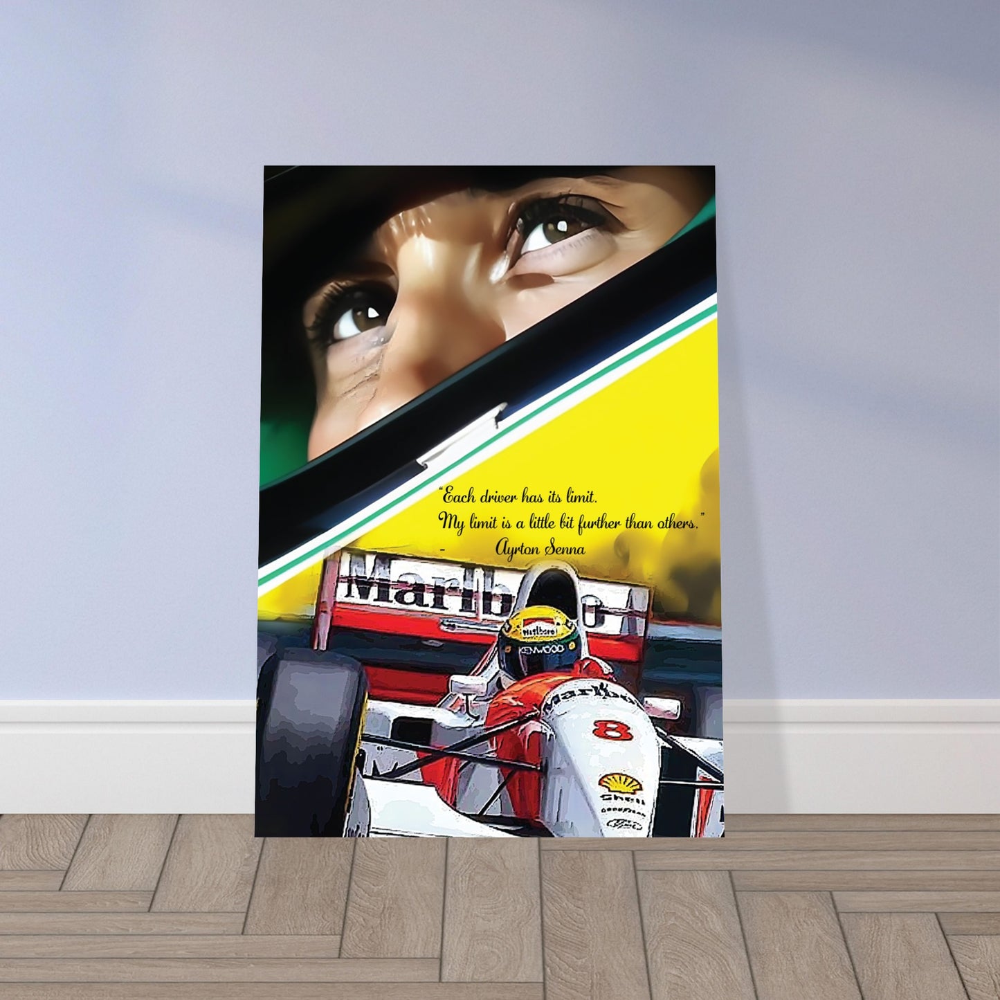 Ayrton Senna Custom Tribute Classic Semi-Glossy Paper Poster