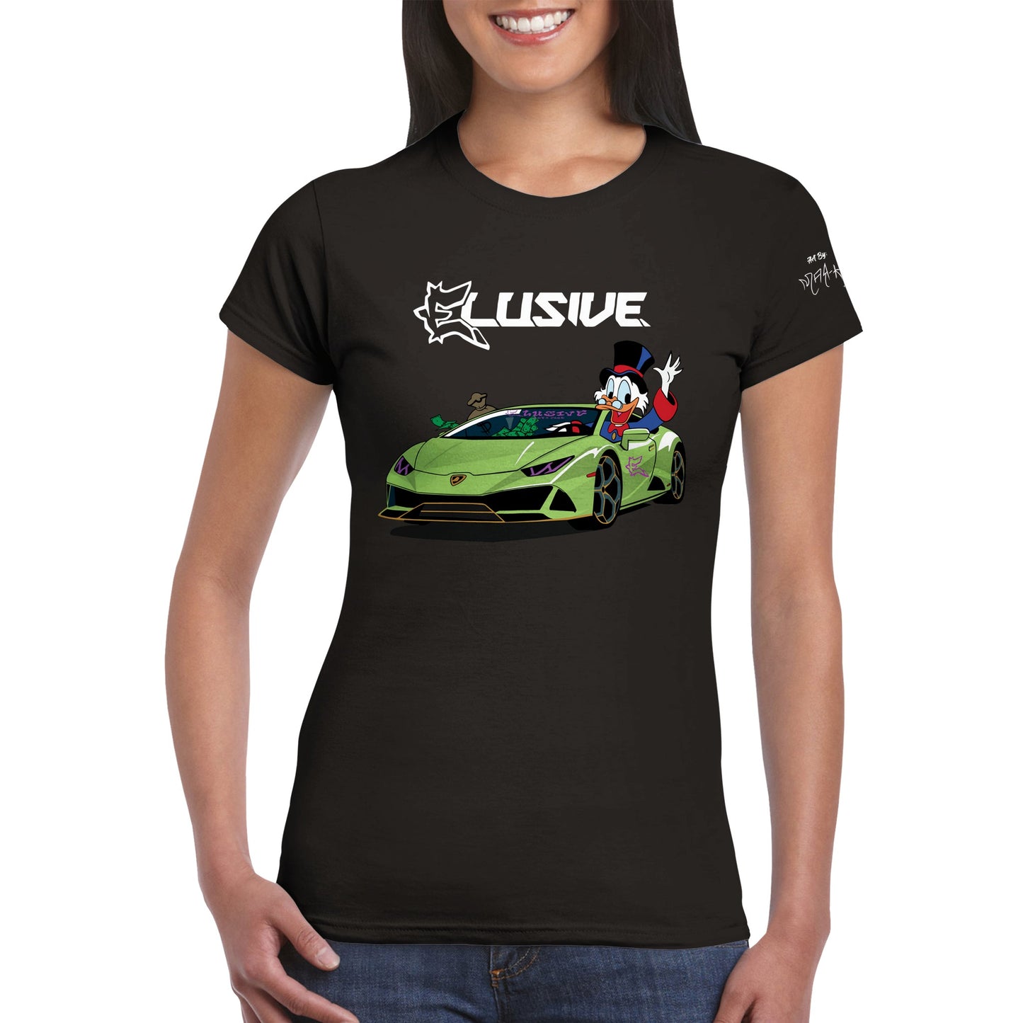 Lambo Scrooge Classic Womens Crewneck T-shirt