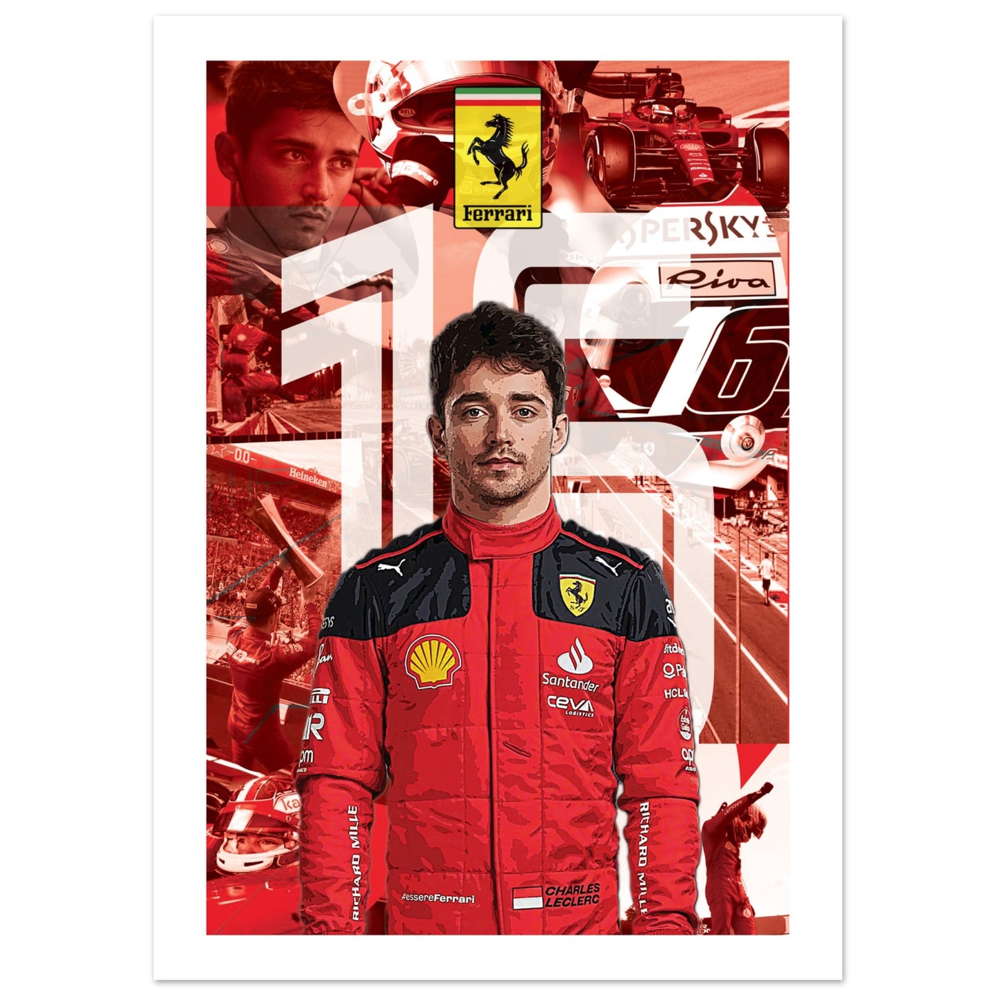 Charles Leclerc Custom Premium Semi-Glossy Paper Poster