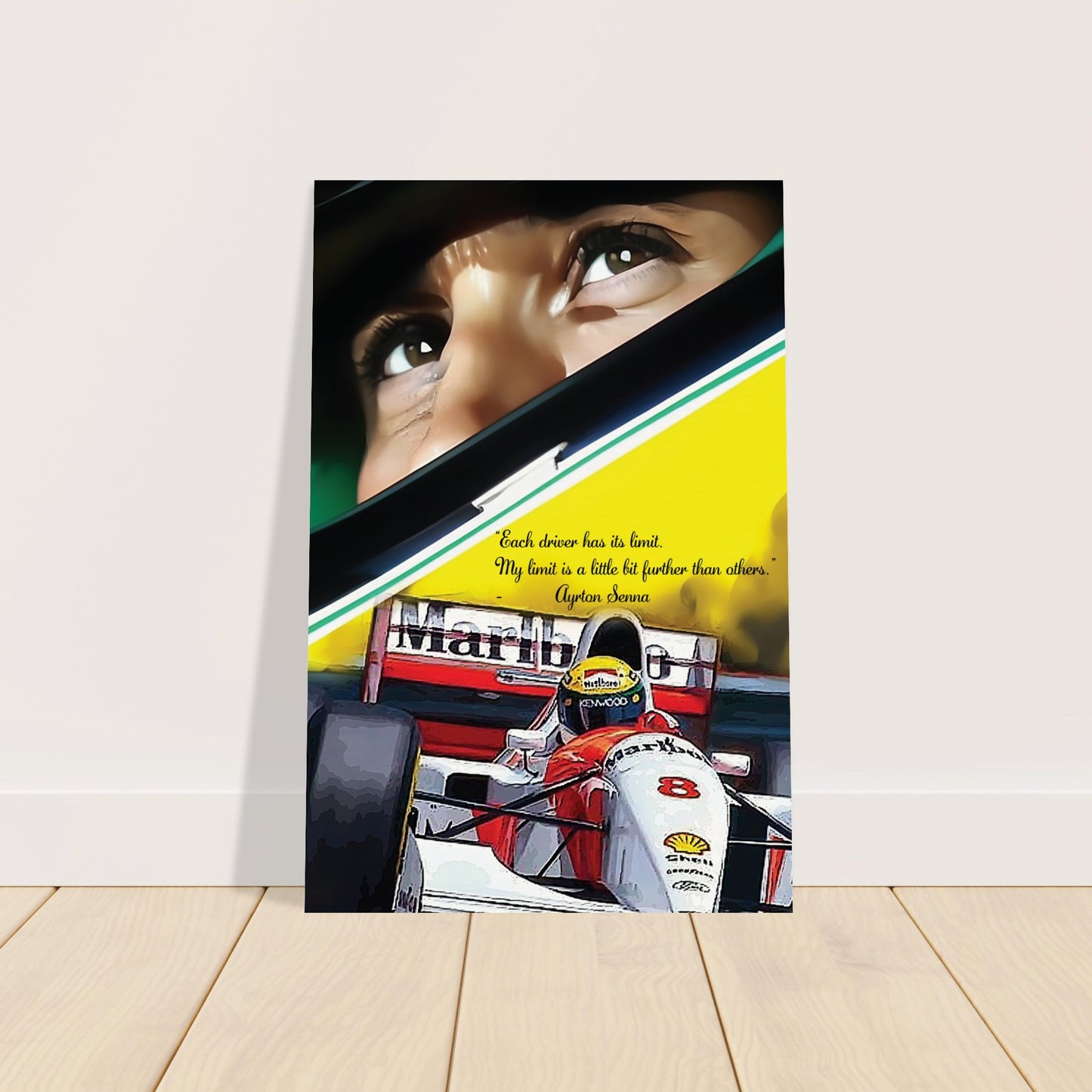 Ayrton Senna Custom Tribute Museum-Quality Matte Paper Poster