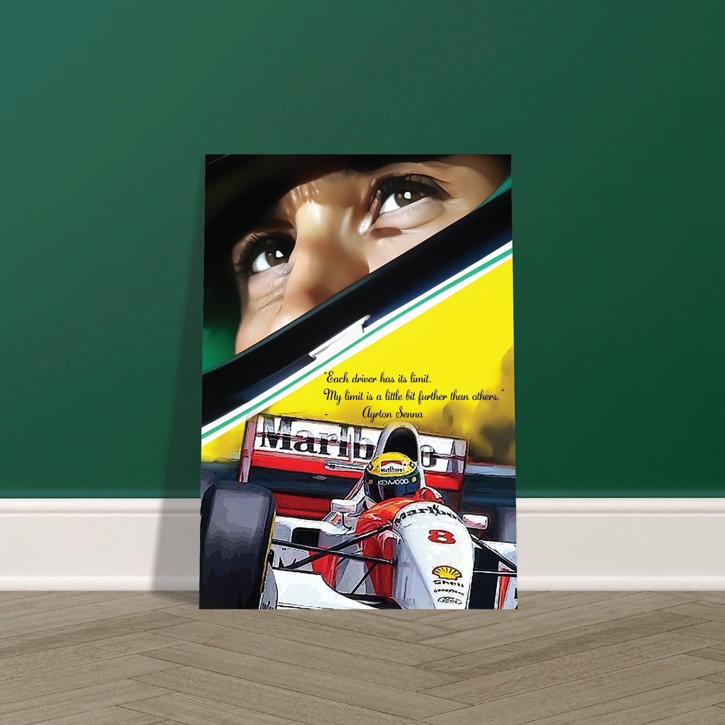 Ayrton Senna Custom Tribute Premium Semi-Glossy Paper Poster