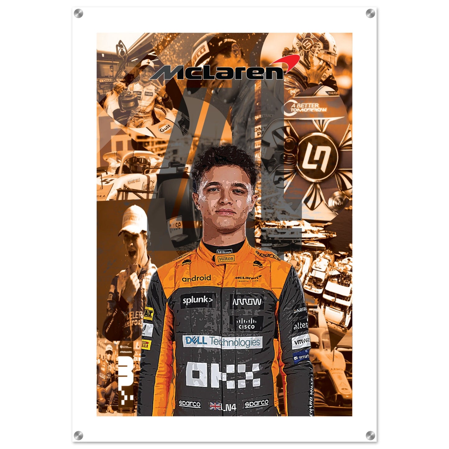 Lando Norris Custom Acrylic Print