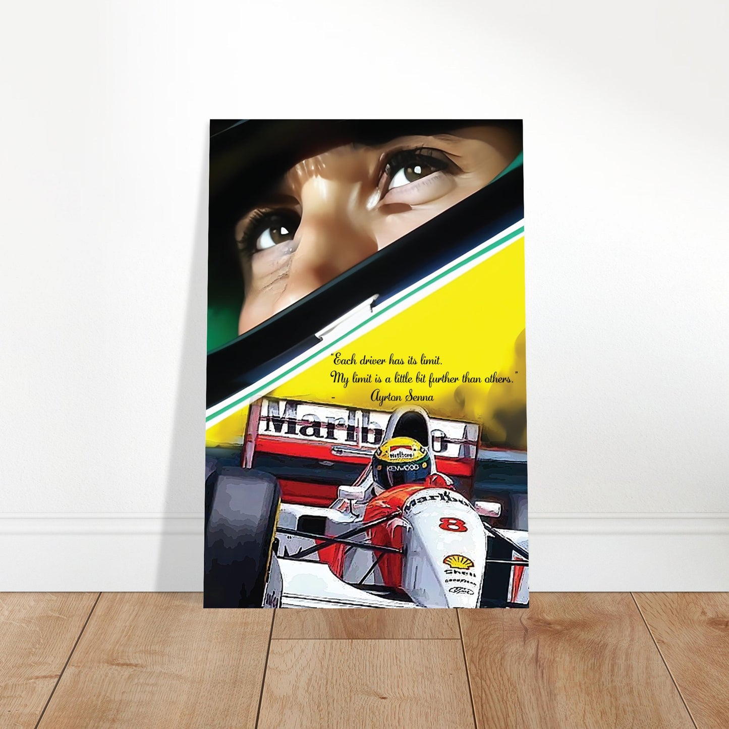 Ayrton Senna Custom Tribute Classic Semi-Glossy Paper Poster